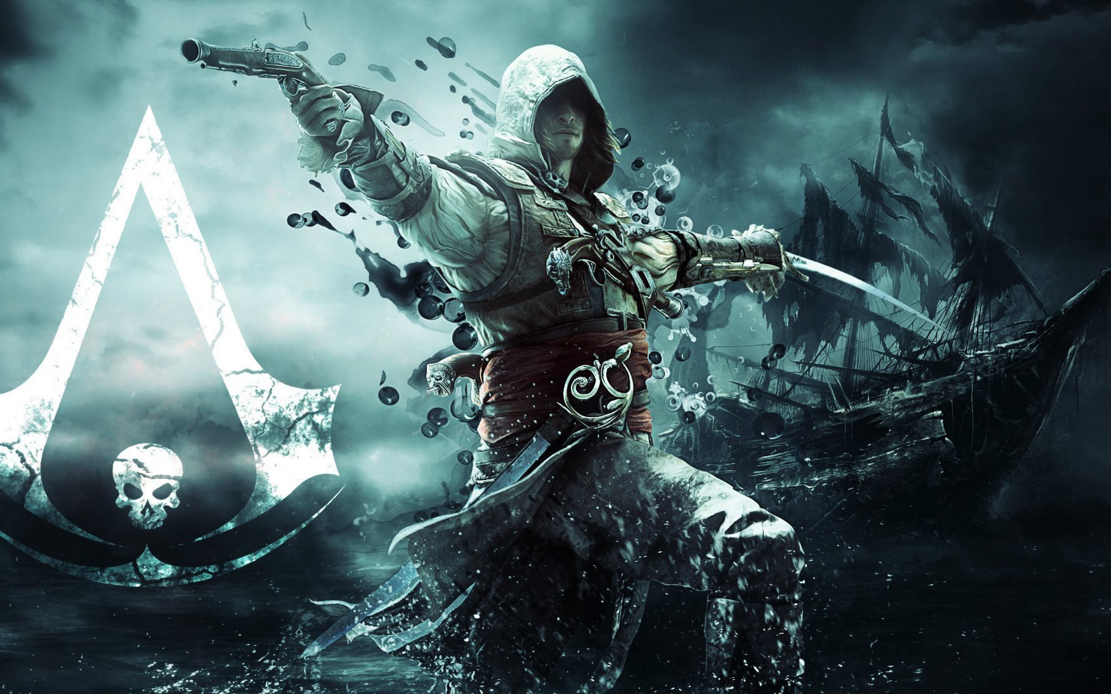 Assassins Creed Black Flag, video game characters, male likeness, Edward Kenway, human representation, architecture, creativity, statue, nature, Assassins Creed, HD Wallpaper
