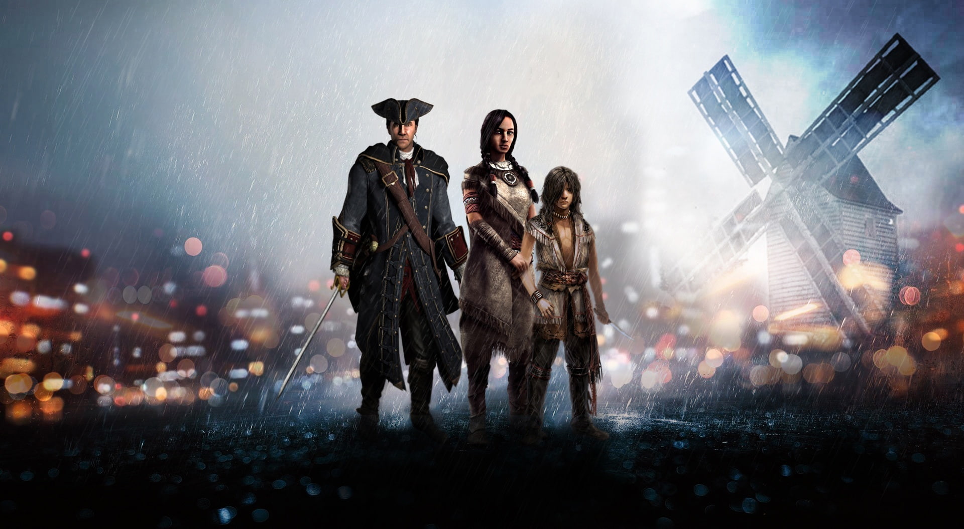 group of people, templar, creed, adult, family, assassins, outdoors, men, Assassins Creed, motion, iii, males, architecture, cityscape, kenway, young men, HD Wallpaper