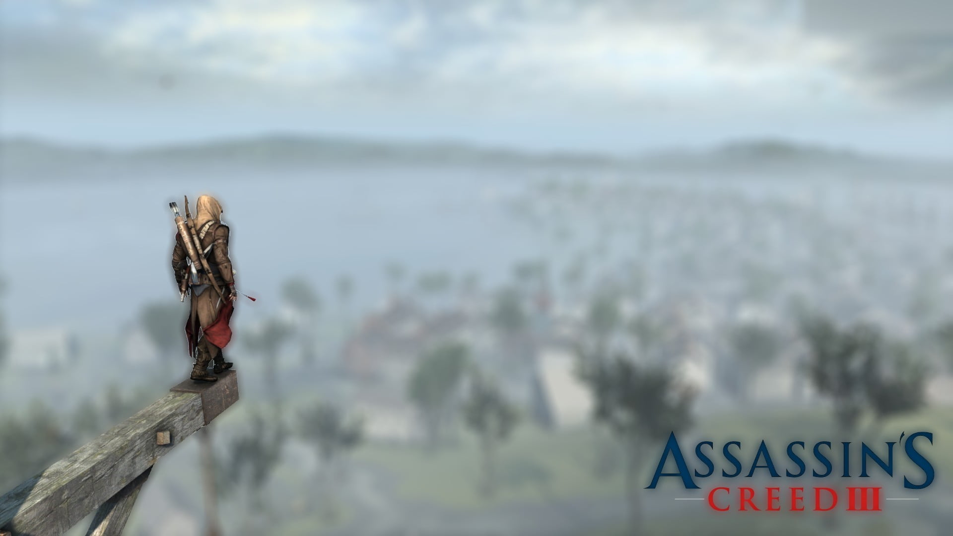  wood - material, animal, nature, Connor Kenway, Assassins Creed III, assassin, video games, no people, communication, day, animals in the wild, HD Wallpaper