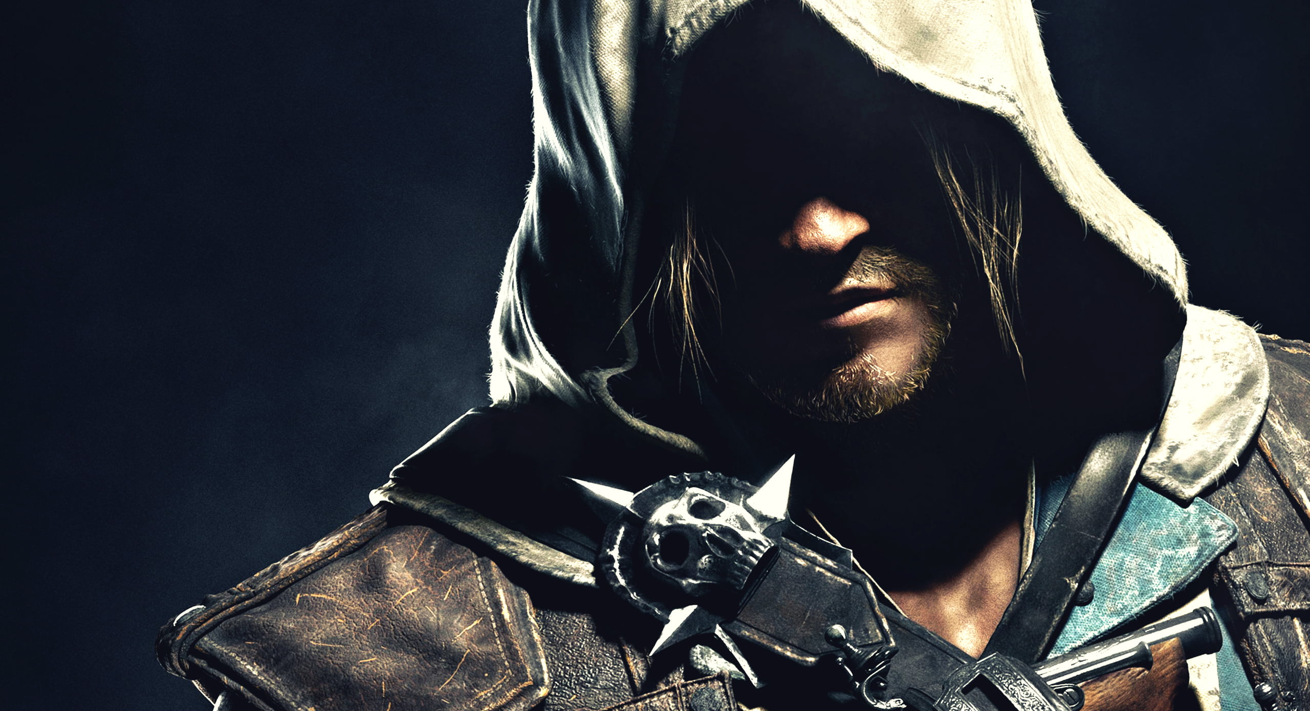 warning sign, evil, infantry, weapon, hood, military, handgun, men, hood - clothing, digital, studio shot, terrorism, edward kenway, 2K, aggression, uniform, HD Wallpaper