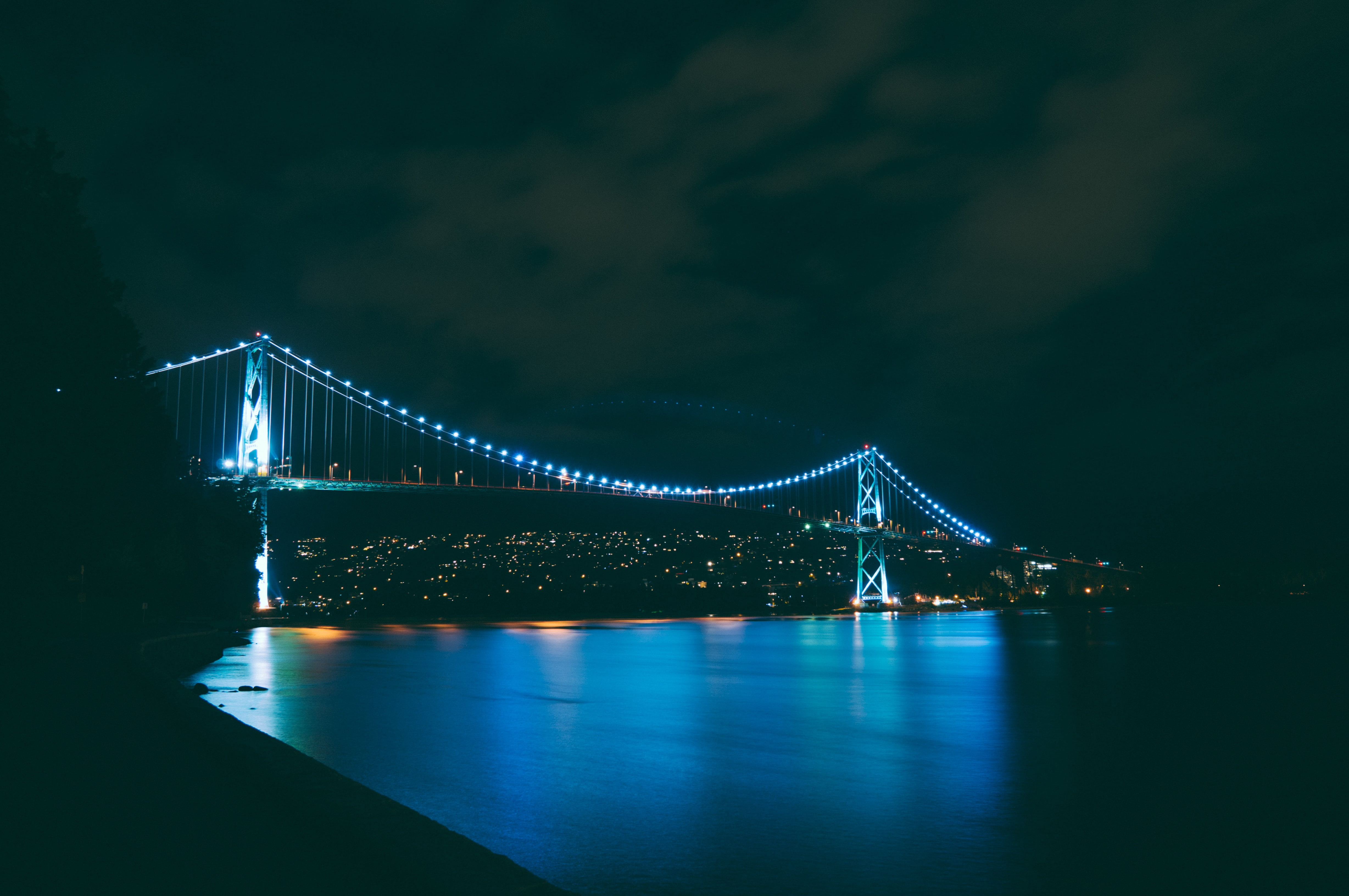 bridge - Man Made Structure, urban Scene, built Structure, traffic, blue, city Life, connection, famous Place, sunset, travel, long, sea, architecture, HD Wallpaper