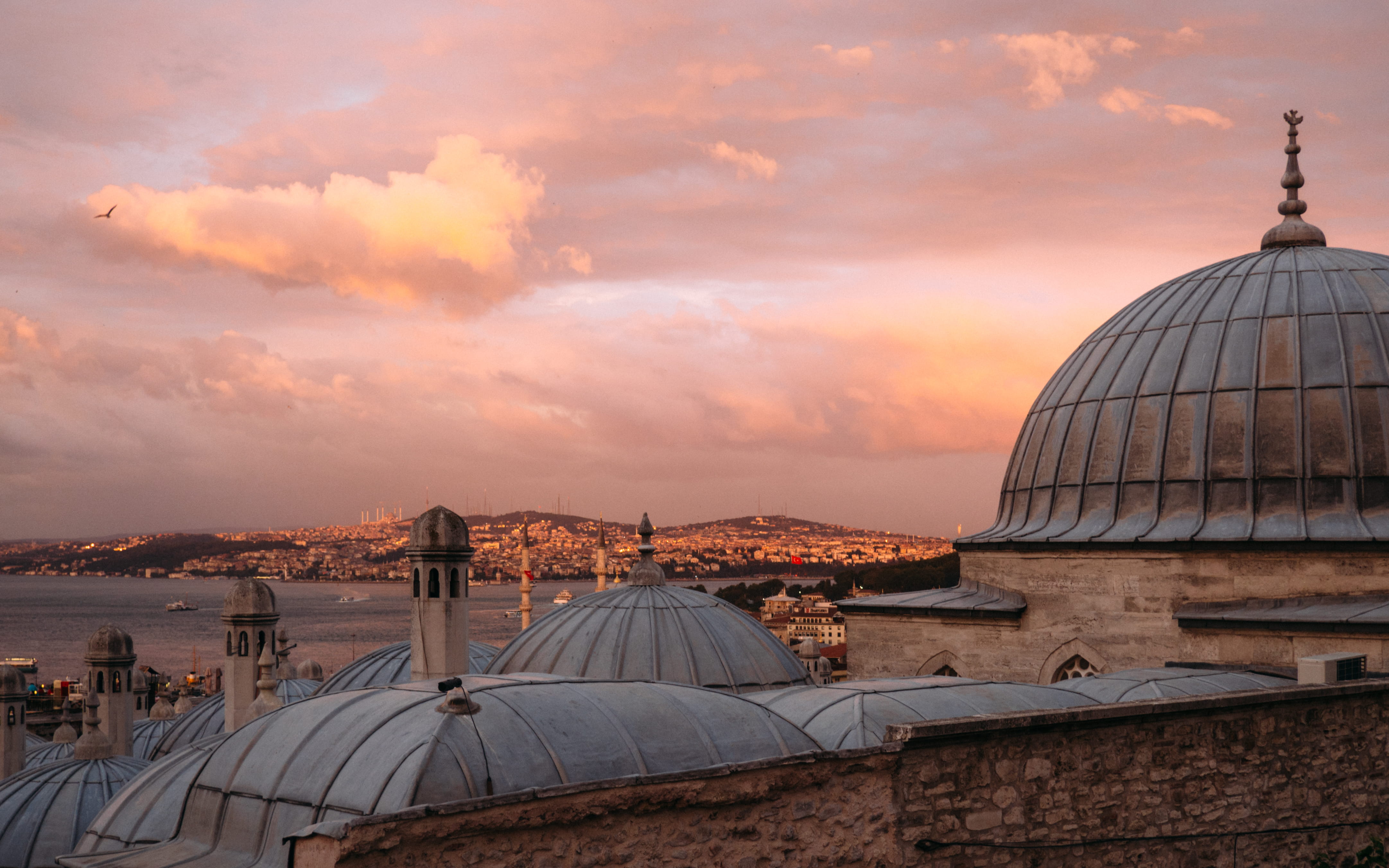 bosphorus, mosque, building, religion, outdoors, building exterior, cupola, üsküdar, cityscape, turkey, istanbul, spirituality, travel destinations, nature, HD Wallpaper