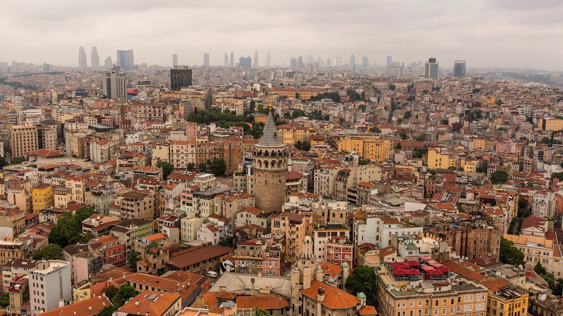 Galata, Istanbul, Galata Kulesi, Cityscape, building, 1080P, city, turkey, HD Wallpaper