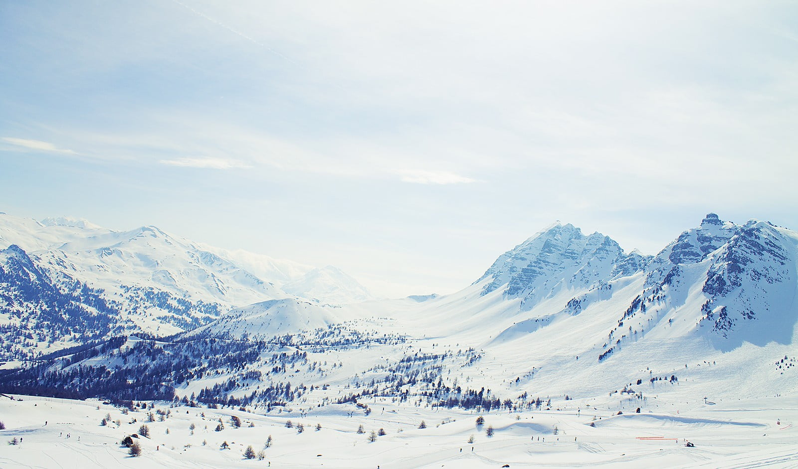 mountain peak, mountain, cold temperature, sky, snowcapped mountain, tranquil scene, landscape, ski resort, day, covering, winter, scenics - nature, white color, HD Wallpaper