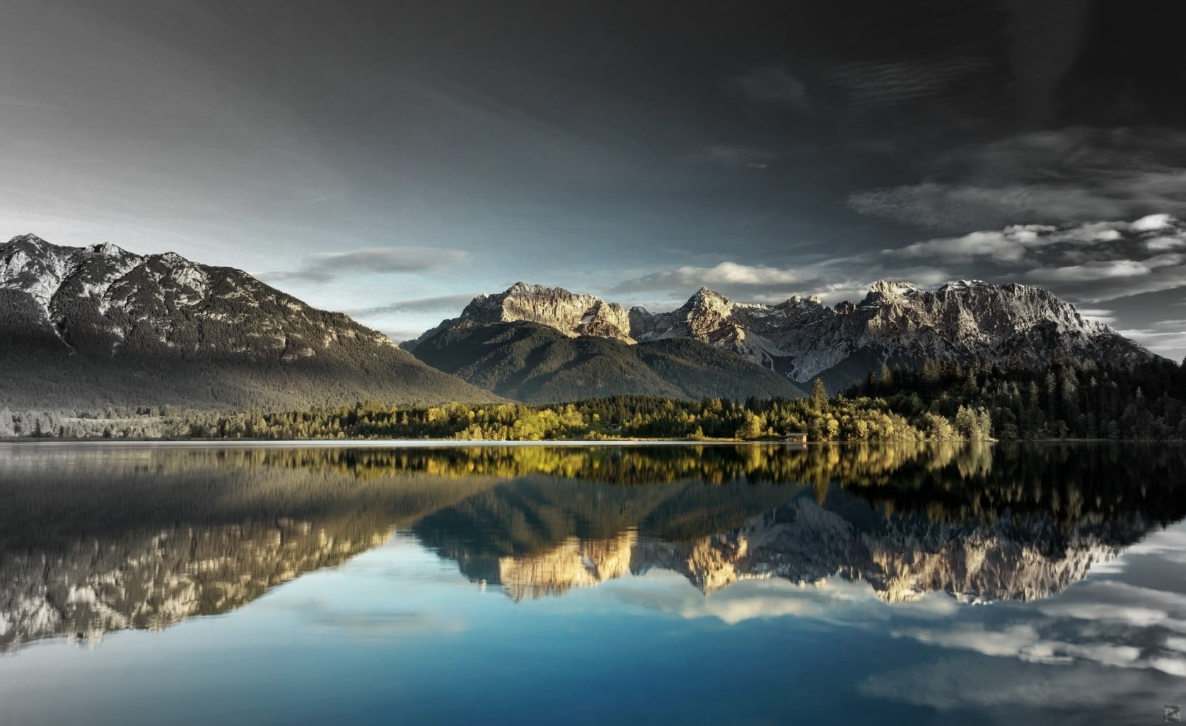 symmetry, sky, glacier, waterfront, scenics - nature, forest, tranquil scene, lake, beauty in nature, tranquility, color correction, outdoors, 720P, mountain, HD Wallpaper