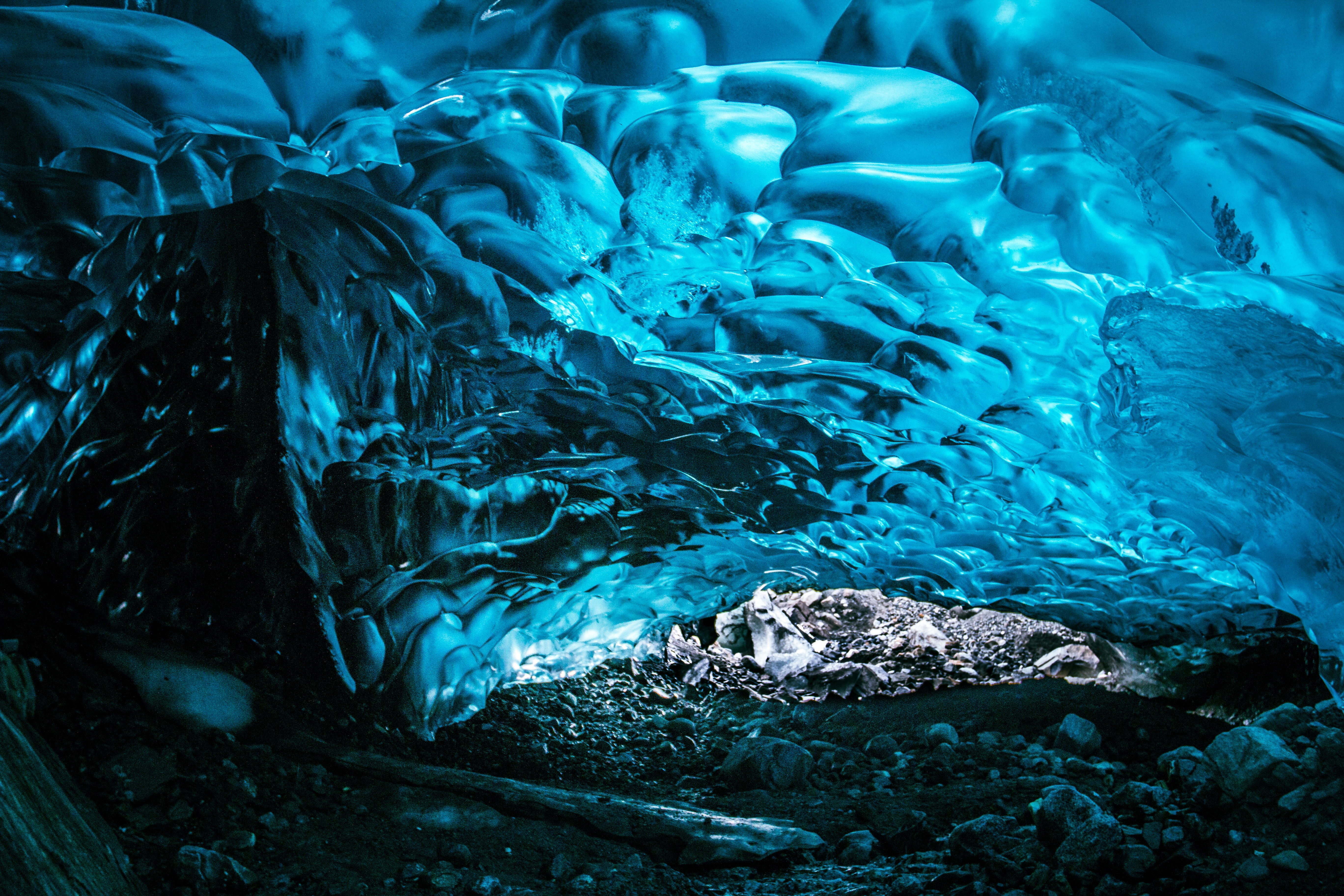 Ice cave, 4K, Mendenhall Glacier, 5K, HD Wallpaper