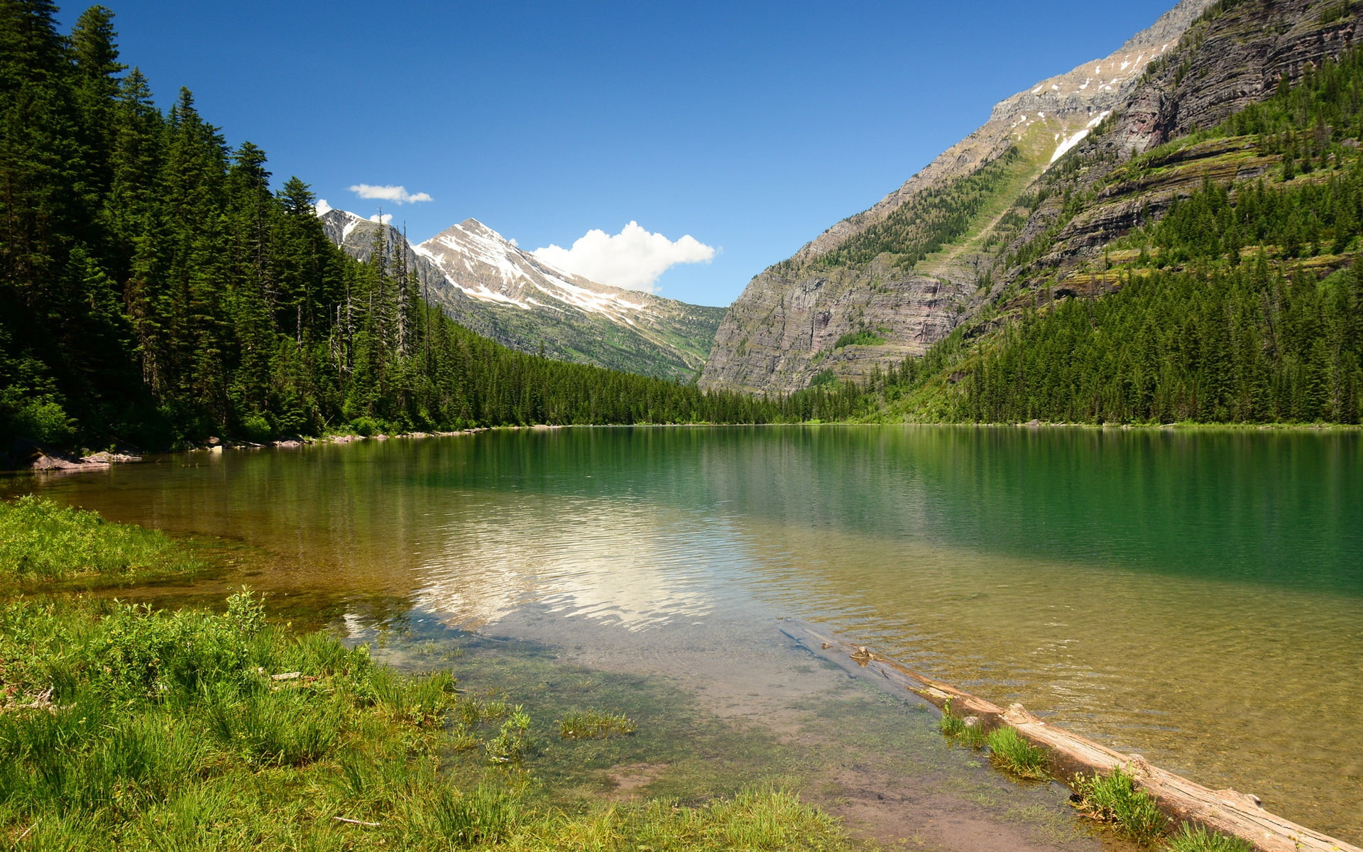 Avalanche, Montana, National, Mountains, Park, 1080P, Lake, Glacier, HD Wallpaper