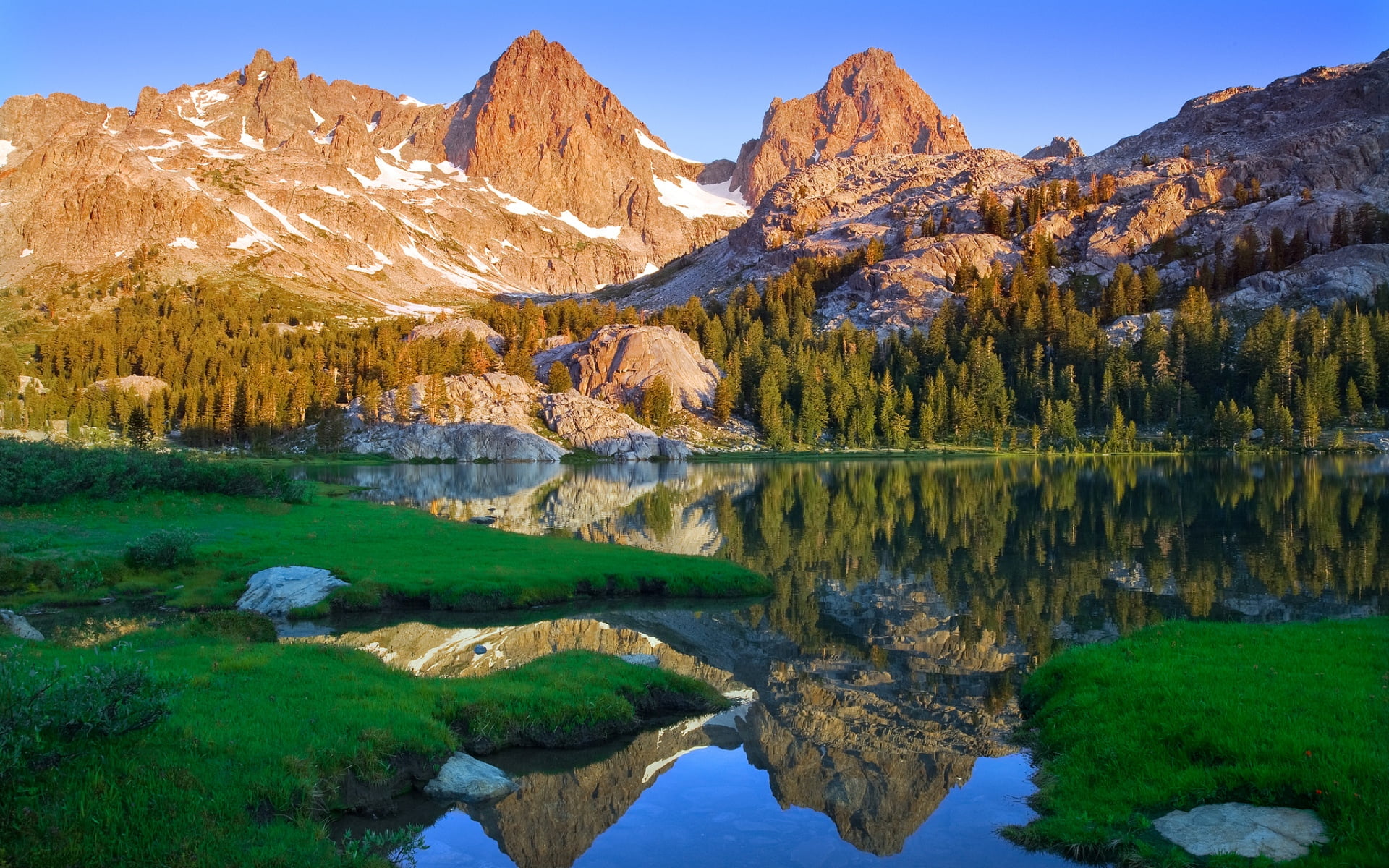 1080P, no people, landscape, ansel, beauty in nature, tranquil scene, sky, body, tree, adams, formation, day, remote, lake, wilderness, outdoors, mountain range, HD Wallpaper