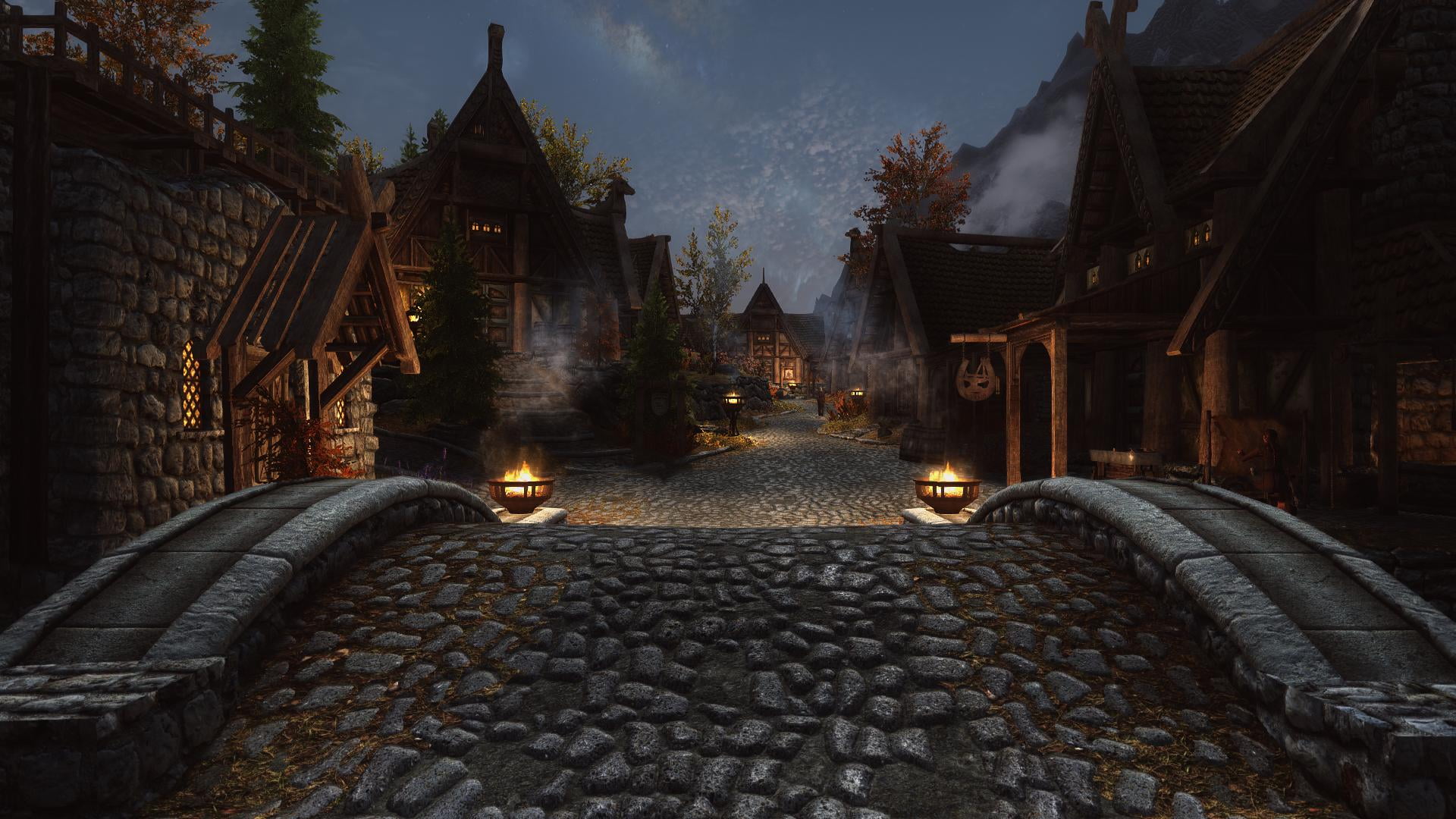 SLMP, The Elder Scrolls V: Skyrim, screen shot, video games, Whiterun, RPG, 1080P, HD Wallpaper