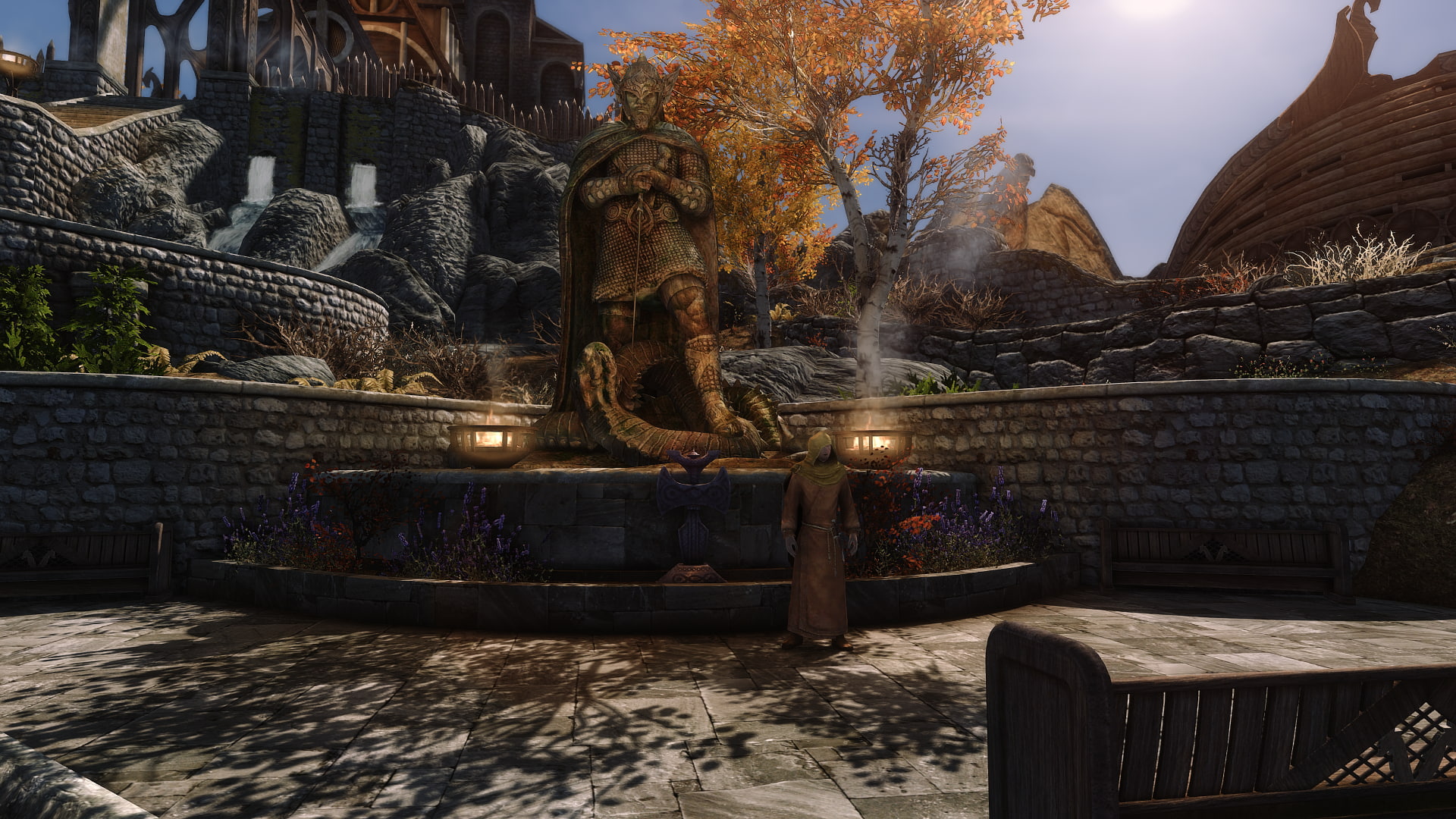 canal, 1080P, history, architecture, Whiterun, art and craft, travel destinations, no people, building exterior, travel, The Elder Scrolls V: Skyrim, building, HD Wallpaper