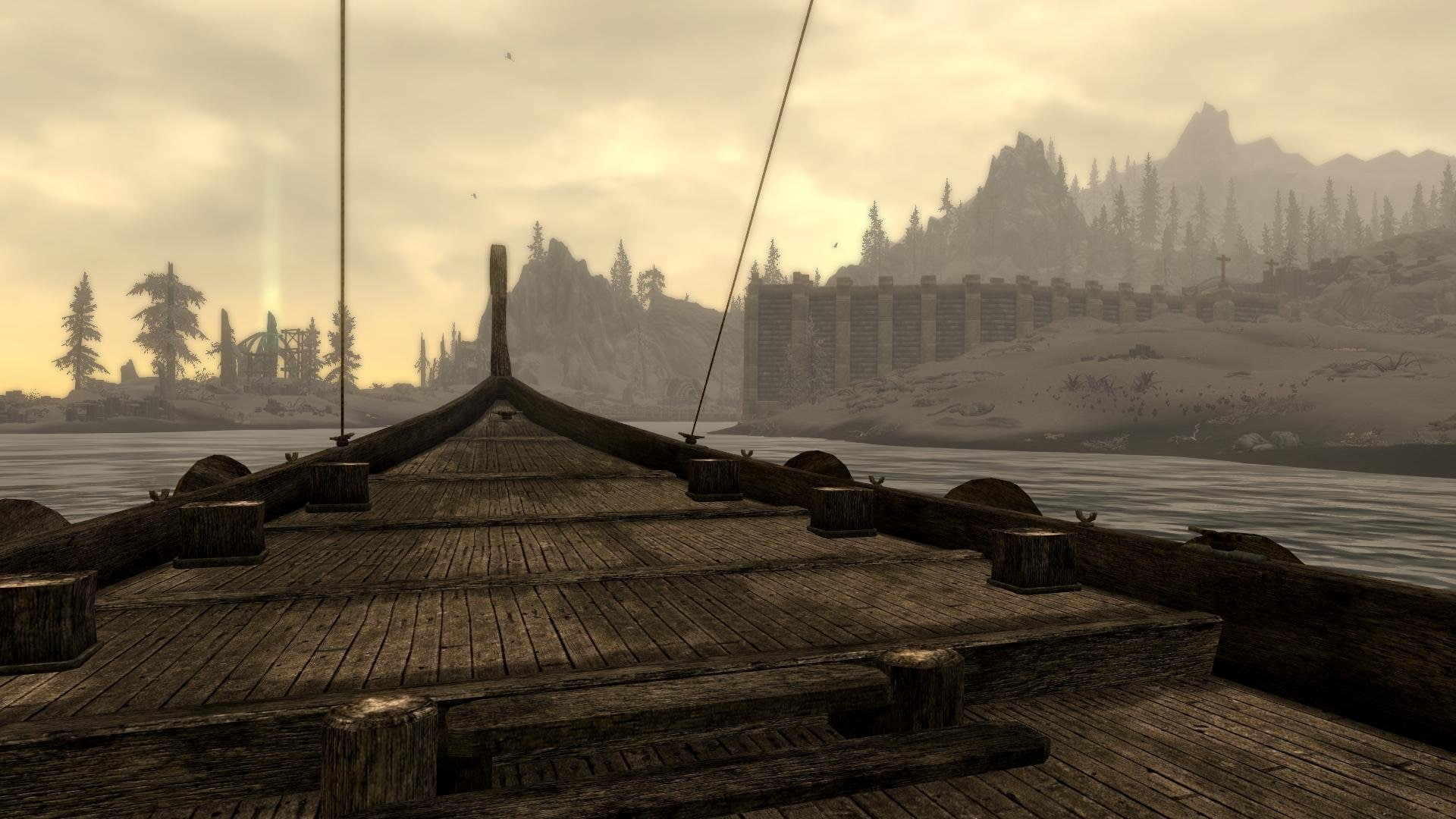 scrolls, skyrim, dragonborn, solstheim, 1080P, ship, elder, HD Wallpaper