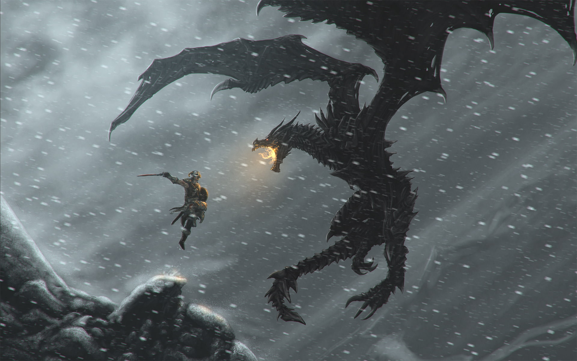 Dragonborn, Skyrim, 1080P, Elder, v, Scrolls, HD Wallpaper