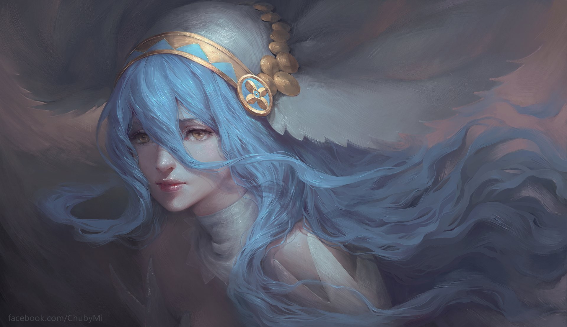 Woman, 1080P, Fire Emblem, Azura (Fire Emblem), Long Hair, Blue Hair, Girl, HD Wallpaper