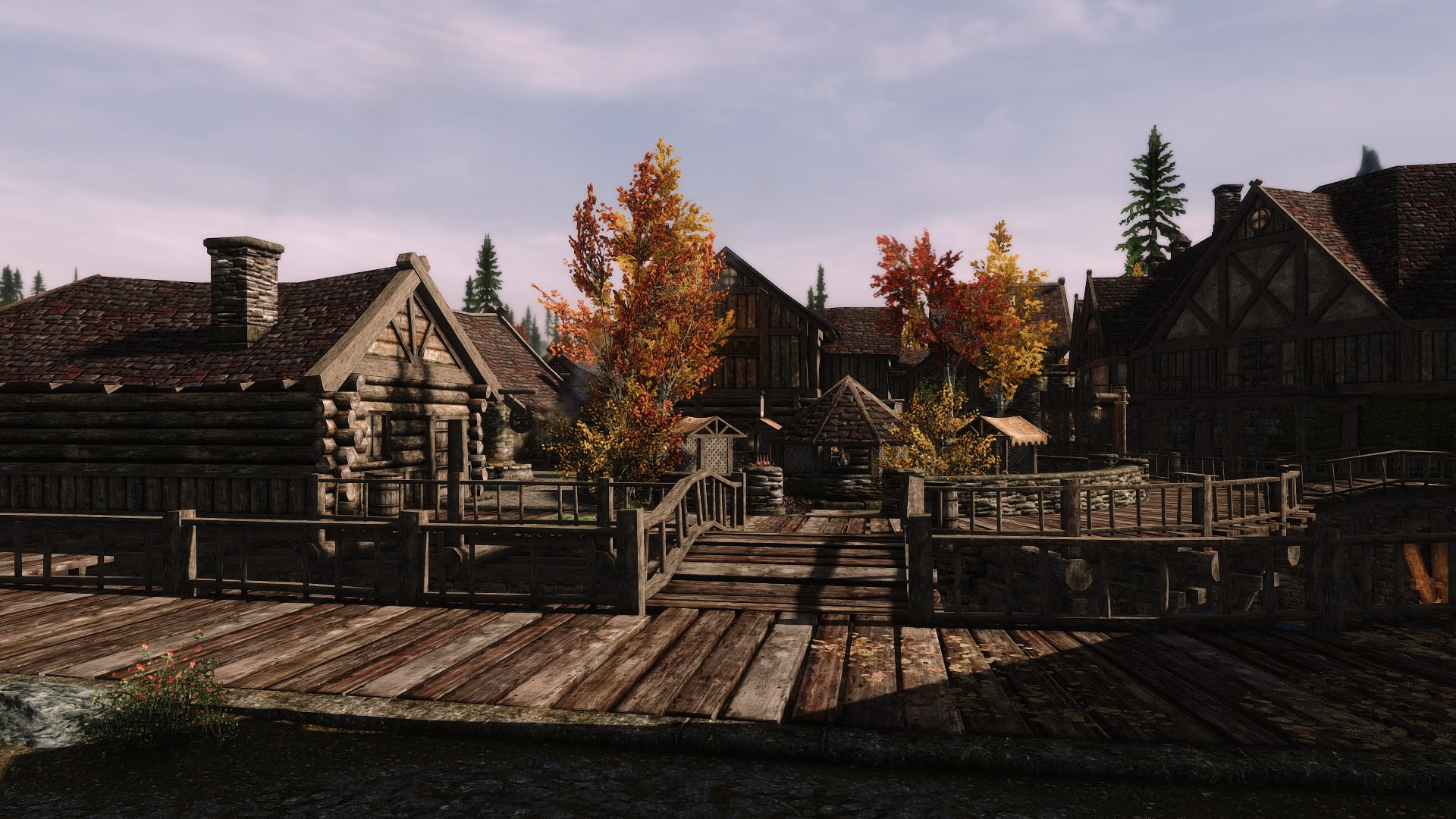 outdoors, building, The Elder Scrolls, no people, staircase, architecture, wood - material, The Elder Scrolls V: Skyrim, spirituality, built structure, HD Wallpaper