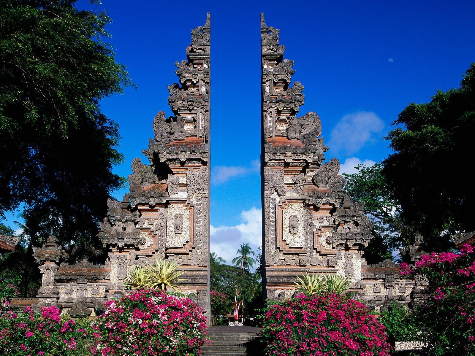 architecture, flowering plant, old Ruin, Bali, ancient civilization, buddha, tourism, stone Material, brown, sky, flower, spirituality, ruined, statue, HD Wallpaper