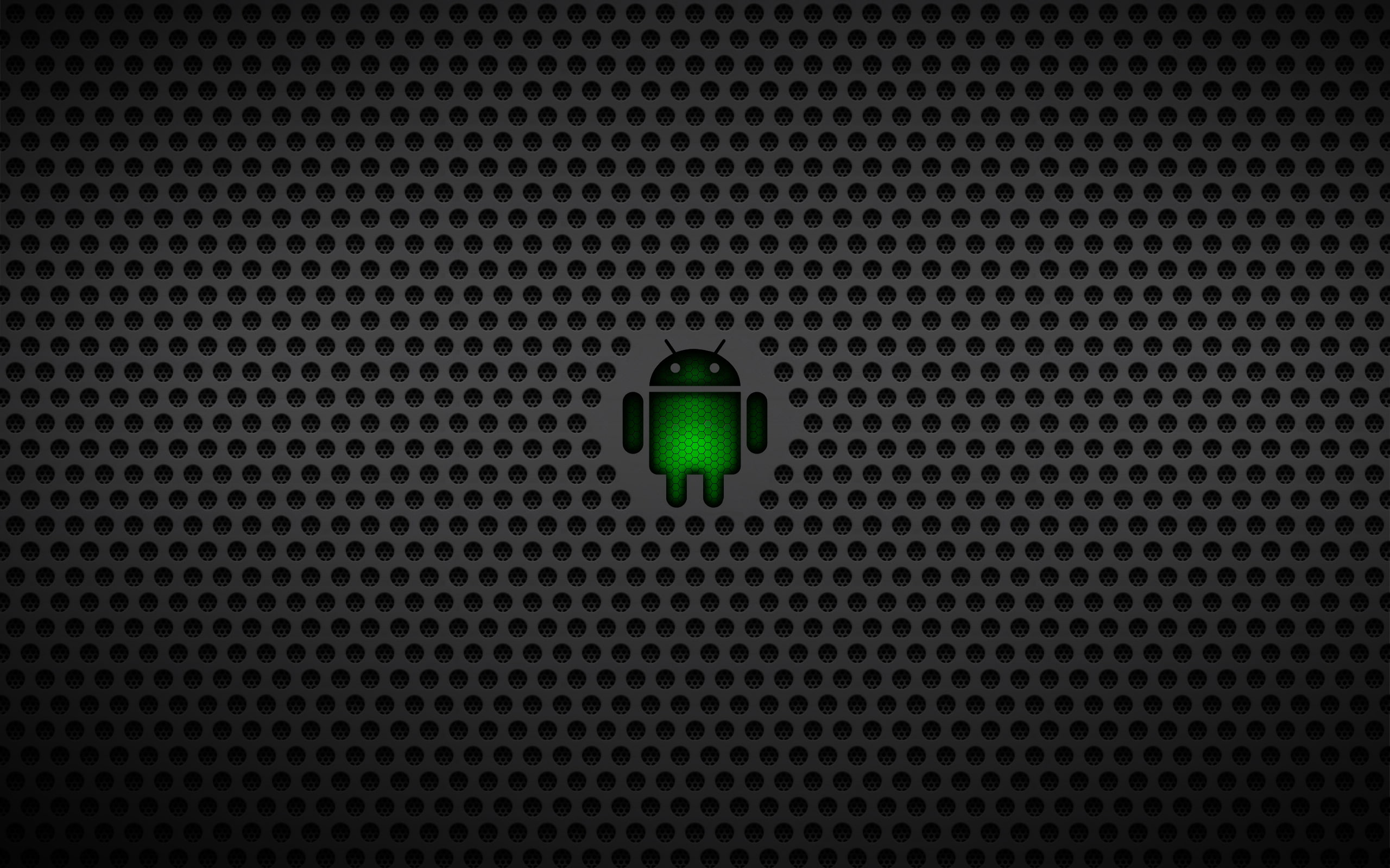 2K, logo, dark, google, Android, robot, HD Wallpaper