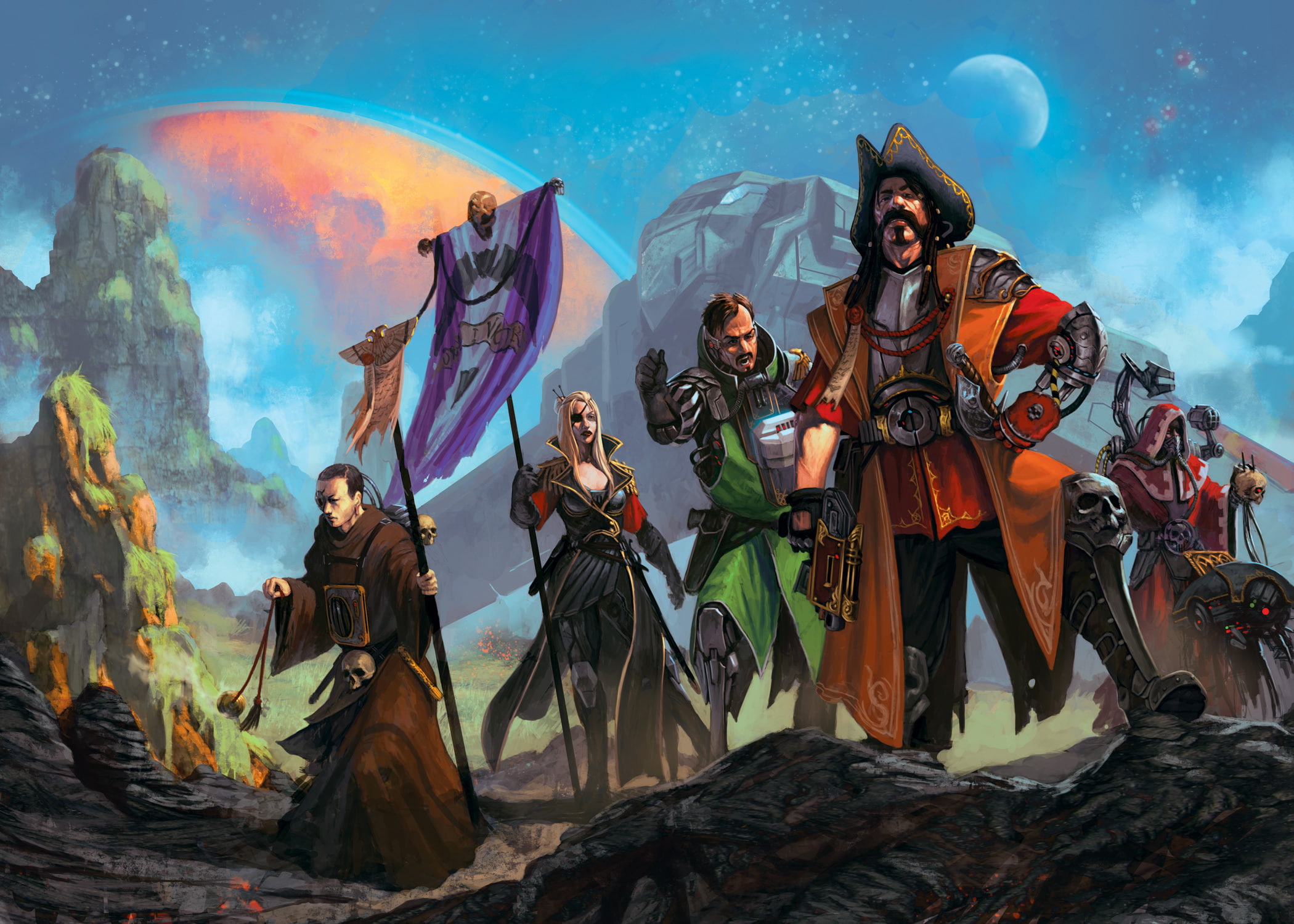 people, art, history, Adeptus Mekhanikus, pirates, nature, Warhammer 40K, clothing, Ecclesiarchy, cloud - sky, mature men, costume, sky, Hansel and Gretel witch hunters, HD Wallpaper