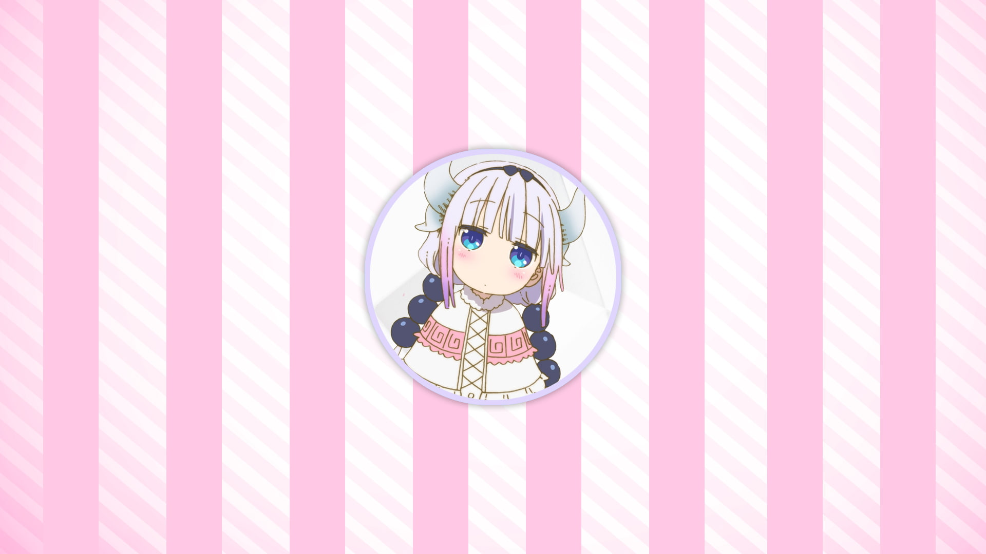 lines, 1080P, Kanna Kamui (Kobayashi-san Chi no Maid Dragon), Miss Kobayashis Dragon Maid, picture-in-picture, HD Wallpaper