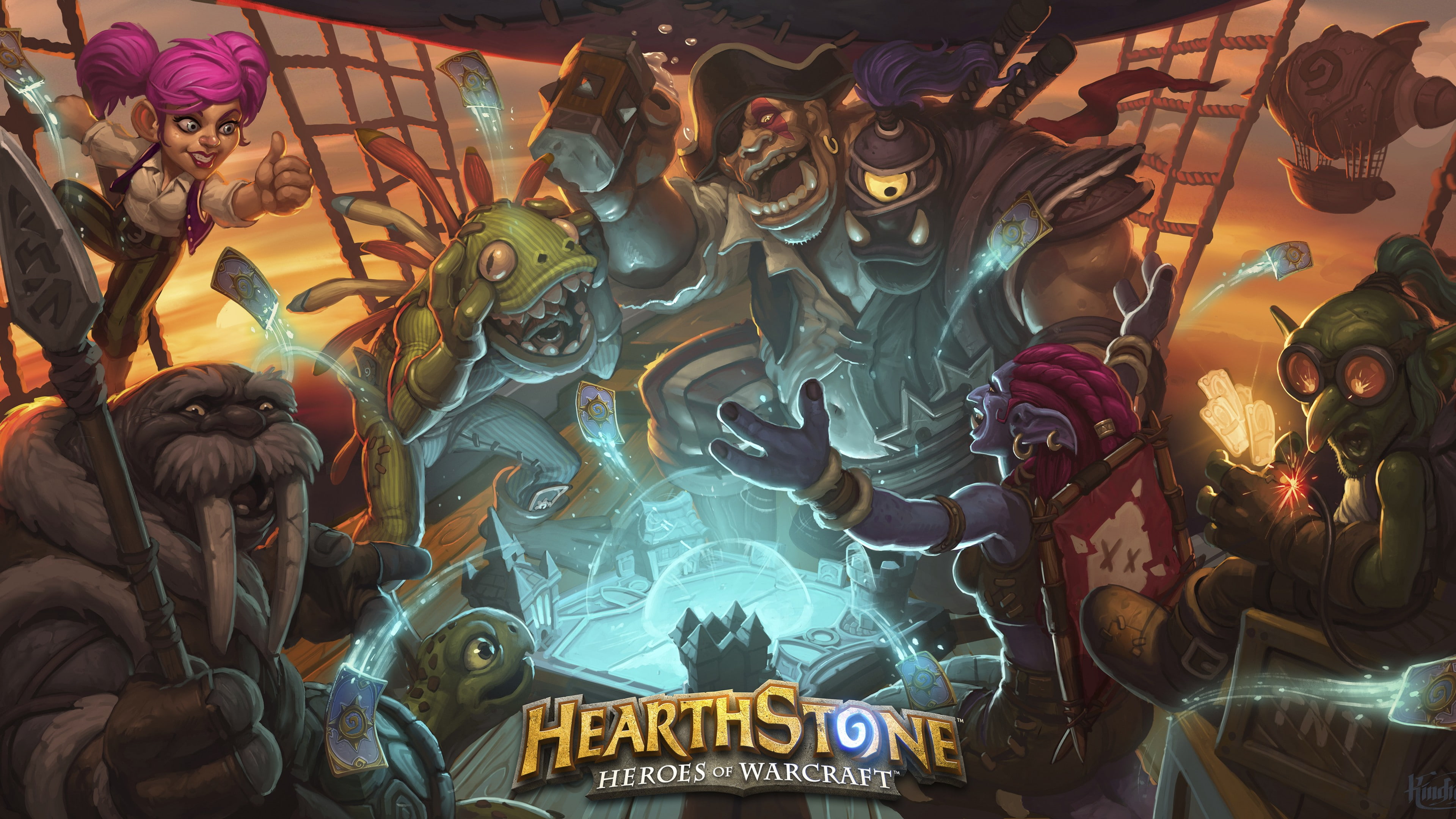 HearthStone: Heroes of Warcraft — The Grand Tournament, PC, Best Games 2015, 4K, Android, game, fantasy, Apple, HD Wallpaper