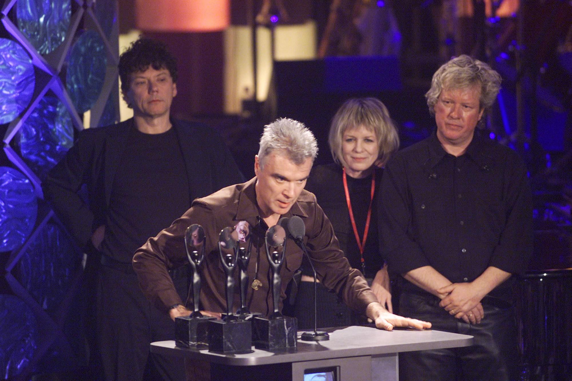 byrne, david byrne, chris frantz, jerry, weymouth, 1080P, heads, tina, rock, tina weymouth, jerry harrison, band, frantz, rock band, chris, harrison, david, HD Wallpaper