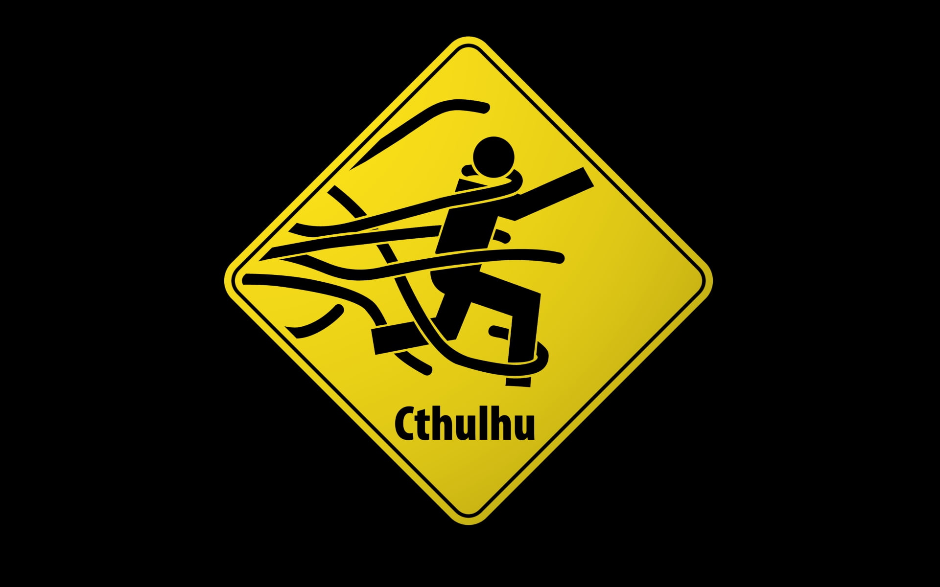 Cthulhu, art, wrong, funny, chtulhu, x, entertainment, 1080P, signs, hd, HD Wallpaper