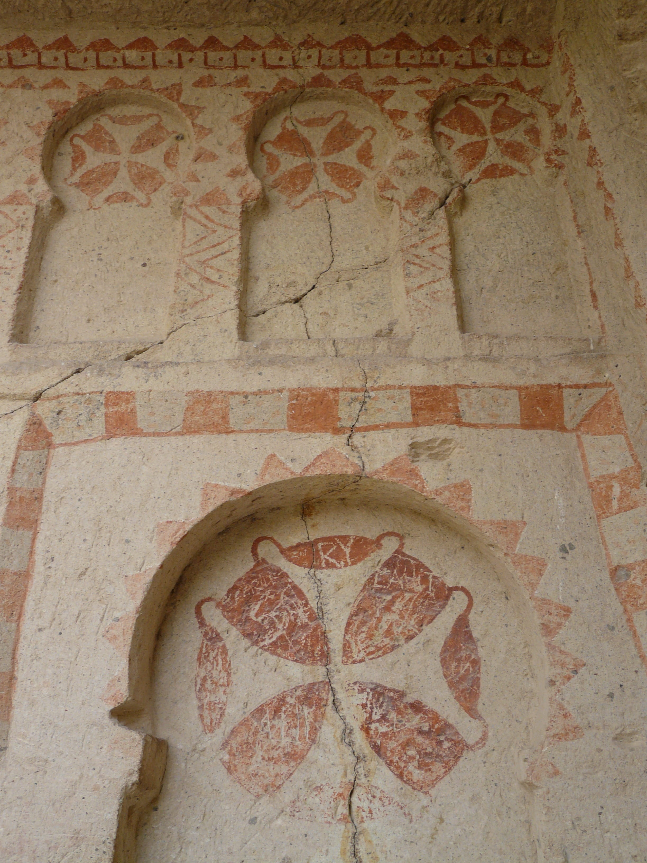 design, unesco, spirituality, no people, old, christianity, Byzantine, cultures, history, day, mural, art and craft, ancient, world heritage, cappadocia, Phone HD Wallpaper