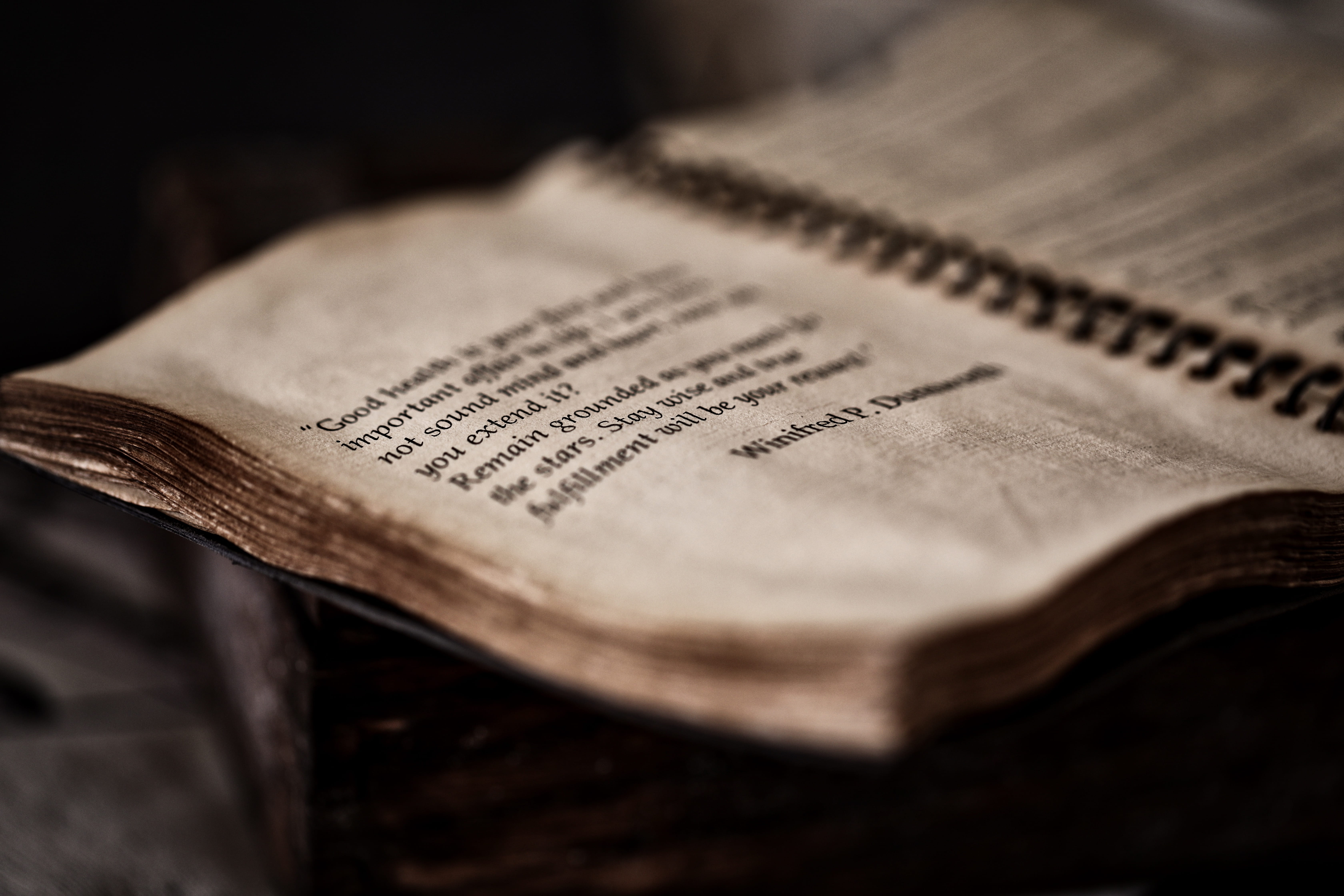 blur, typography, bible, 5K, book, christianity, praying, weathered, mystery, education, open, spirituality, learning, wisdom, open book, type, close-up, HD Wallpaper