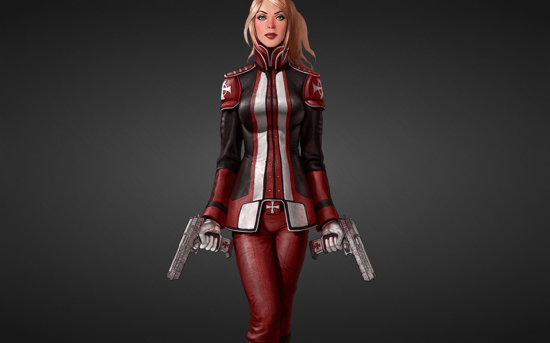 world, women, girl, weapon, blonde, fantasy, game, 1080P, pistol, secret, HD Wallpaper