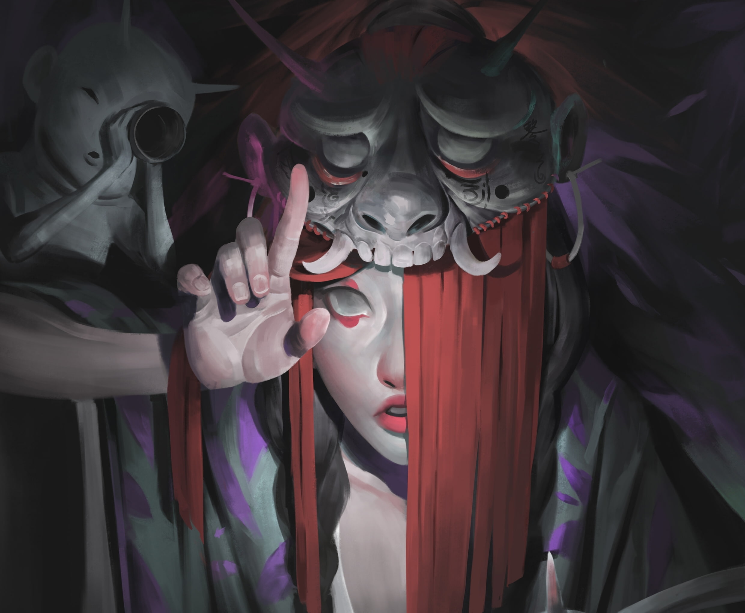 imp, I know you can see me, shaman, witch, Zeen Chin, 1080P, HD Wallpaper