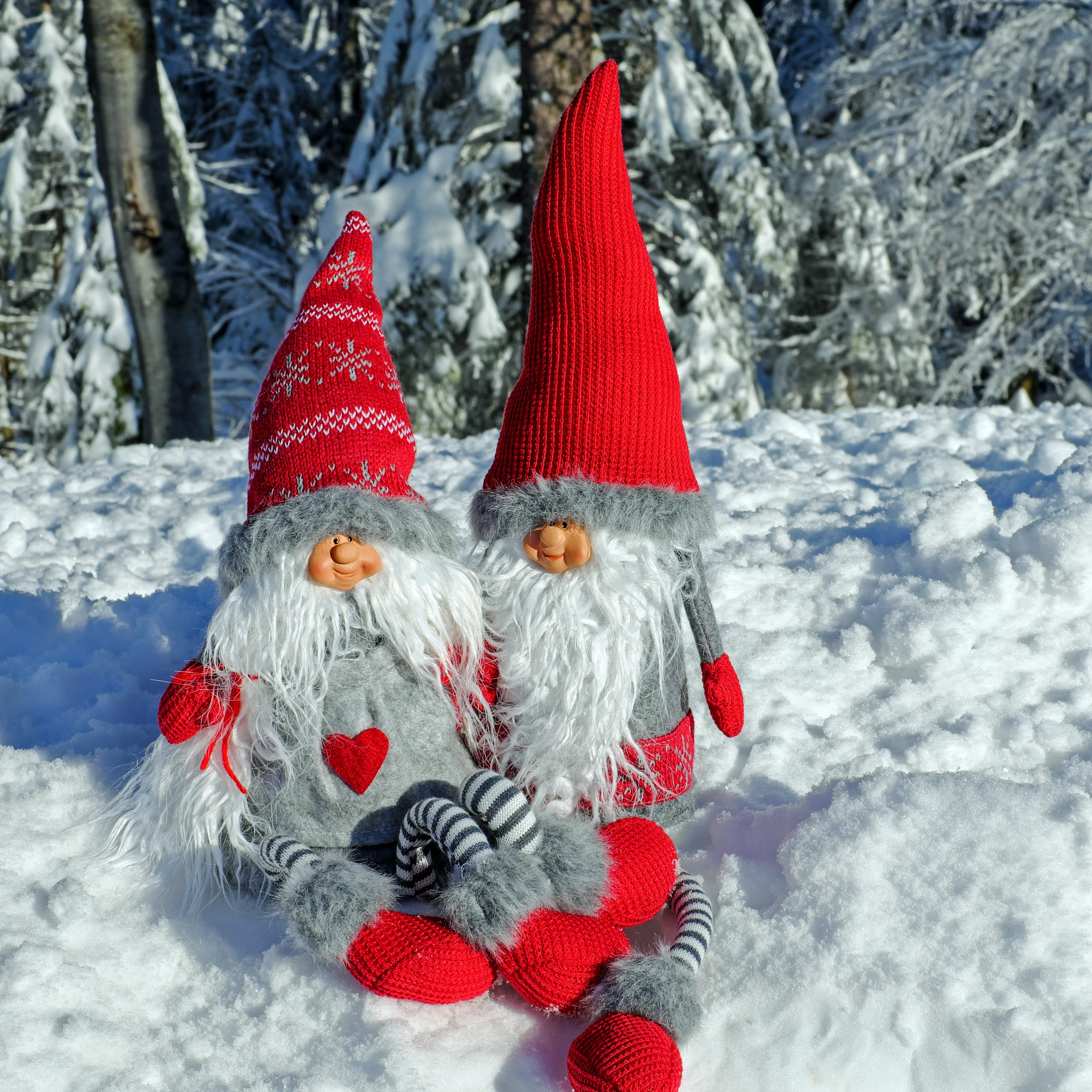 gray, white beard, christmas decoration, celebration, red, hat, winter, covered, ground, affection, decoration, fabric, cold, radiantly, christmas ornament, HD Wallpaper