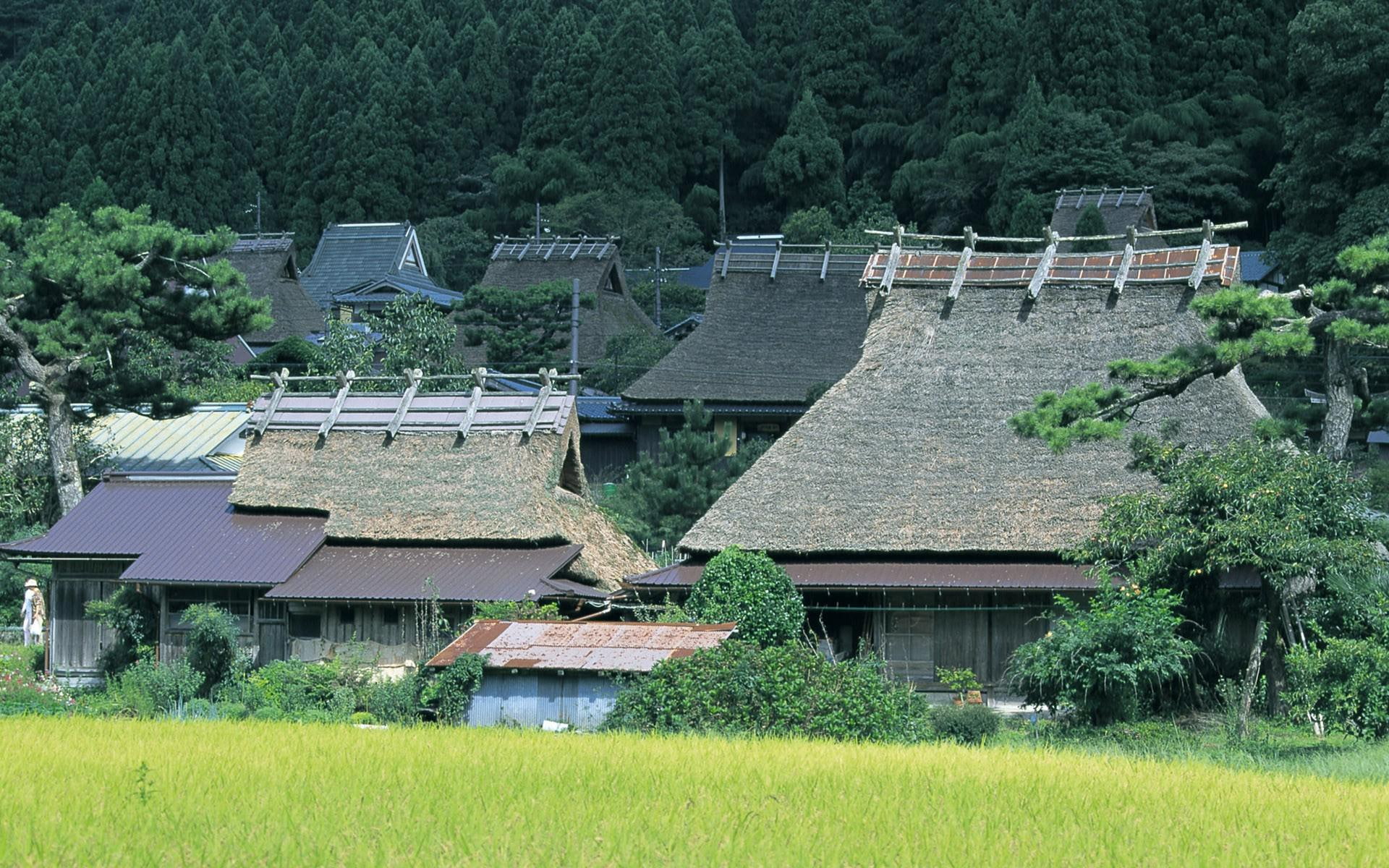 asia, 1920x1200, house, 1080P, japan, village, world, gray, japanese, HD Wallpaper