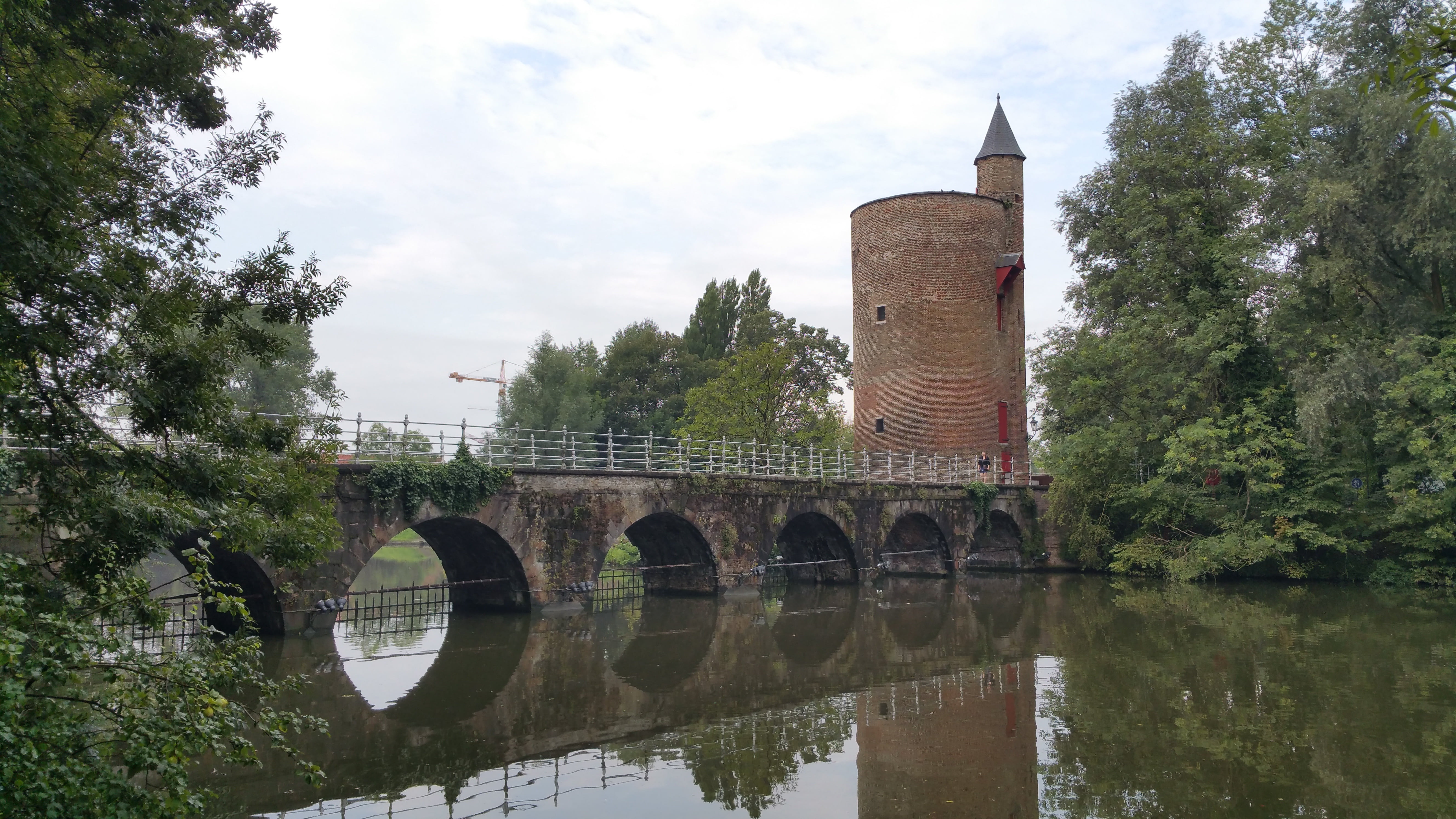 arch bridge, bruges, connection, 5K, nature, no people, water, architecture, river, plant, brugge, day, tree, building exterior, outdoors, medieval, canal, HD Wallpaper