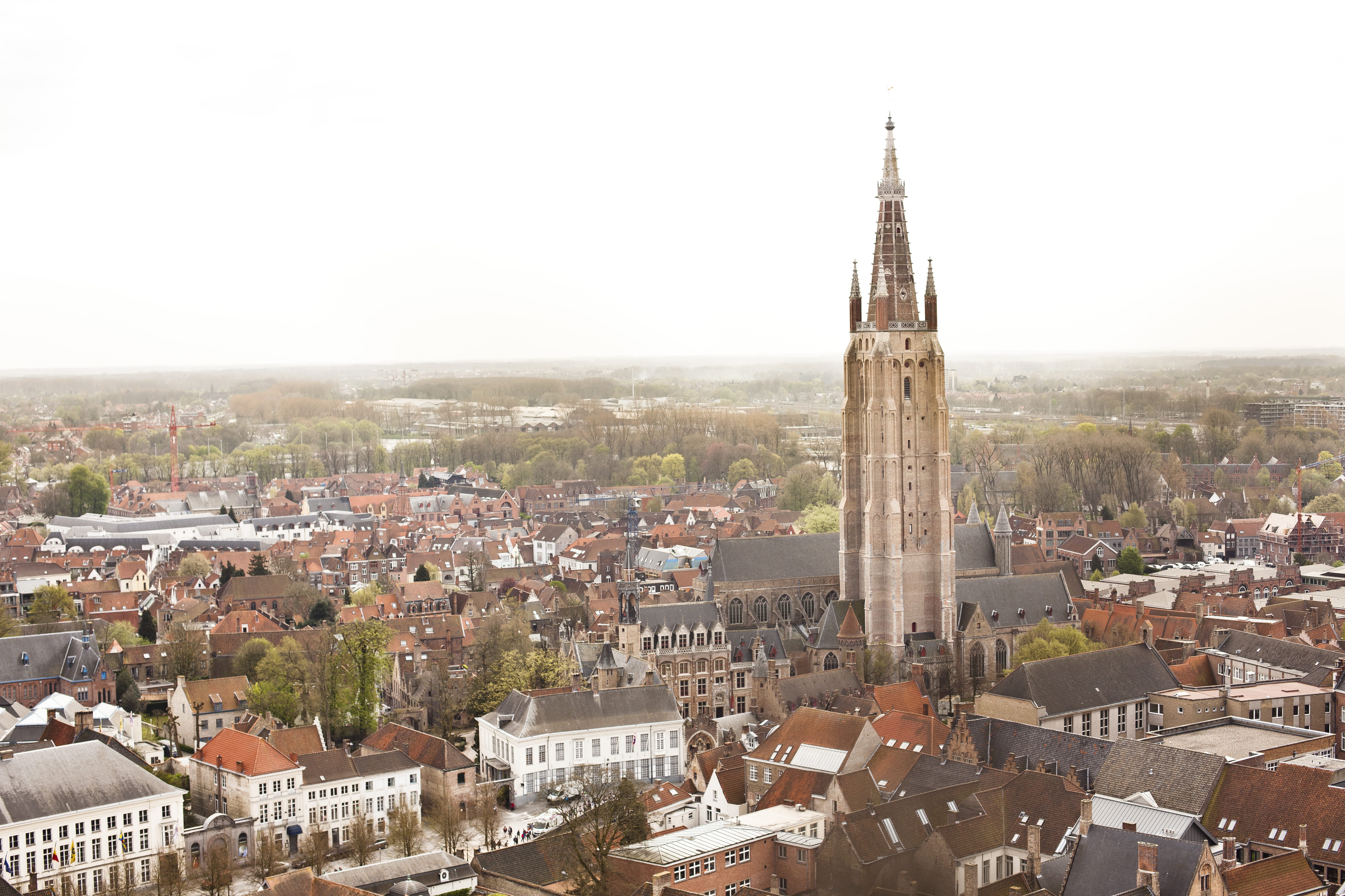 tower, brugge, built structure, nature, building exterior, townscape, building, belgium, crowded, place of worship, belief, architecture, community, religion, HD Wallpaper