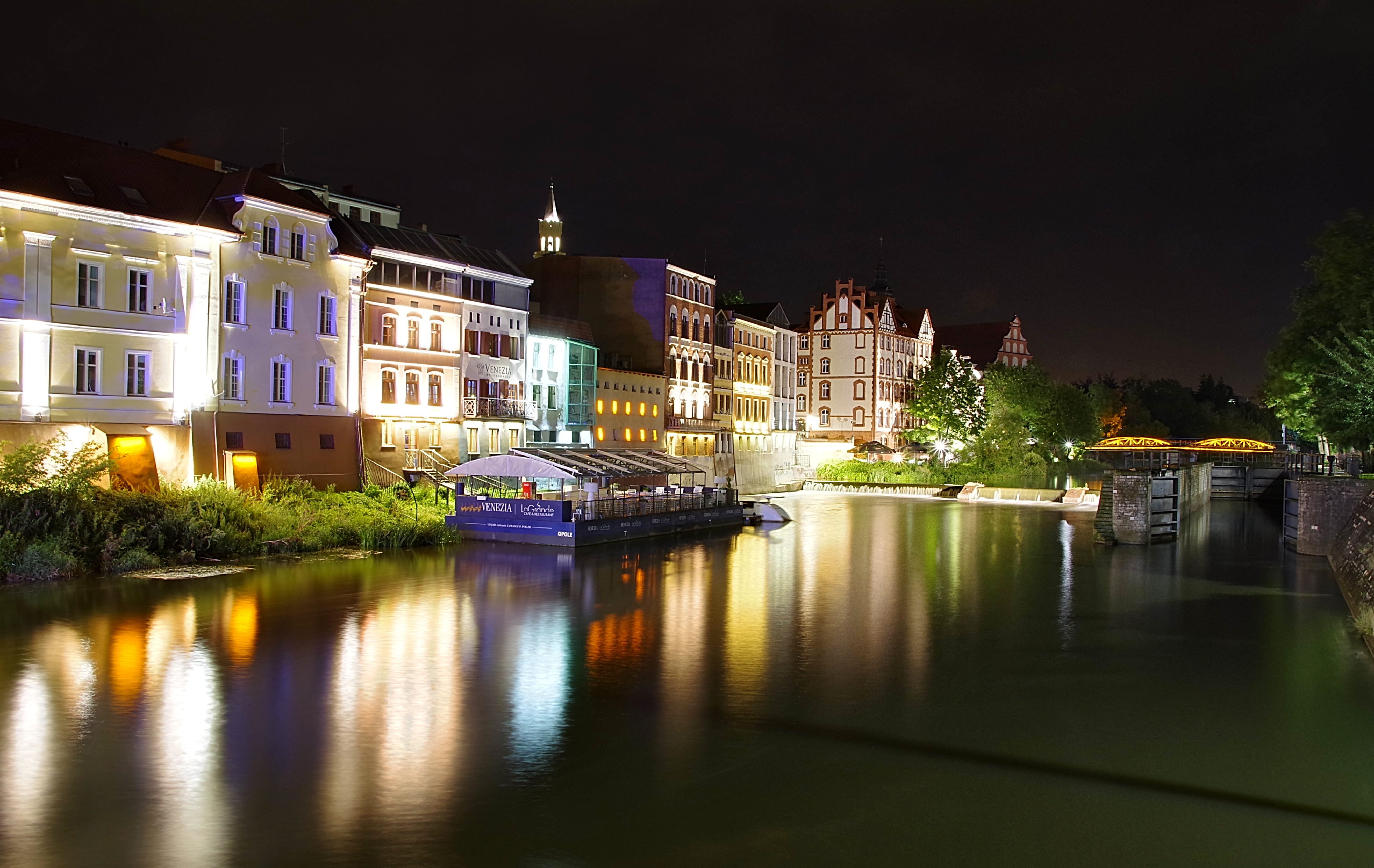 nature, waterfront, opole, old town, townhouses, landscape, mode of transportation, no people, nautical vessel, silesia, city, buildings, water, monuments, HD Wallpaper