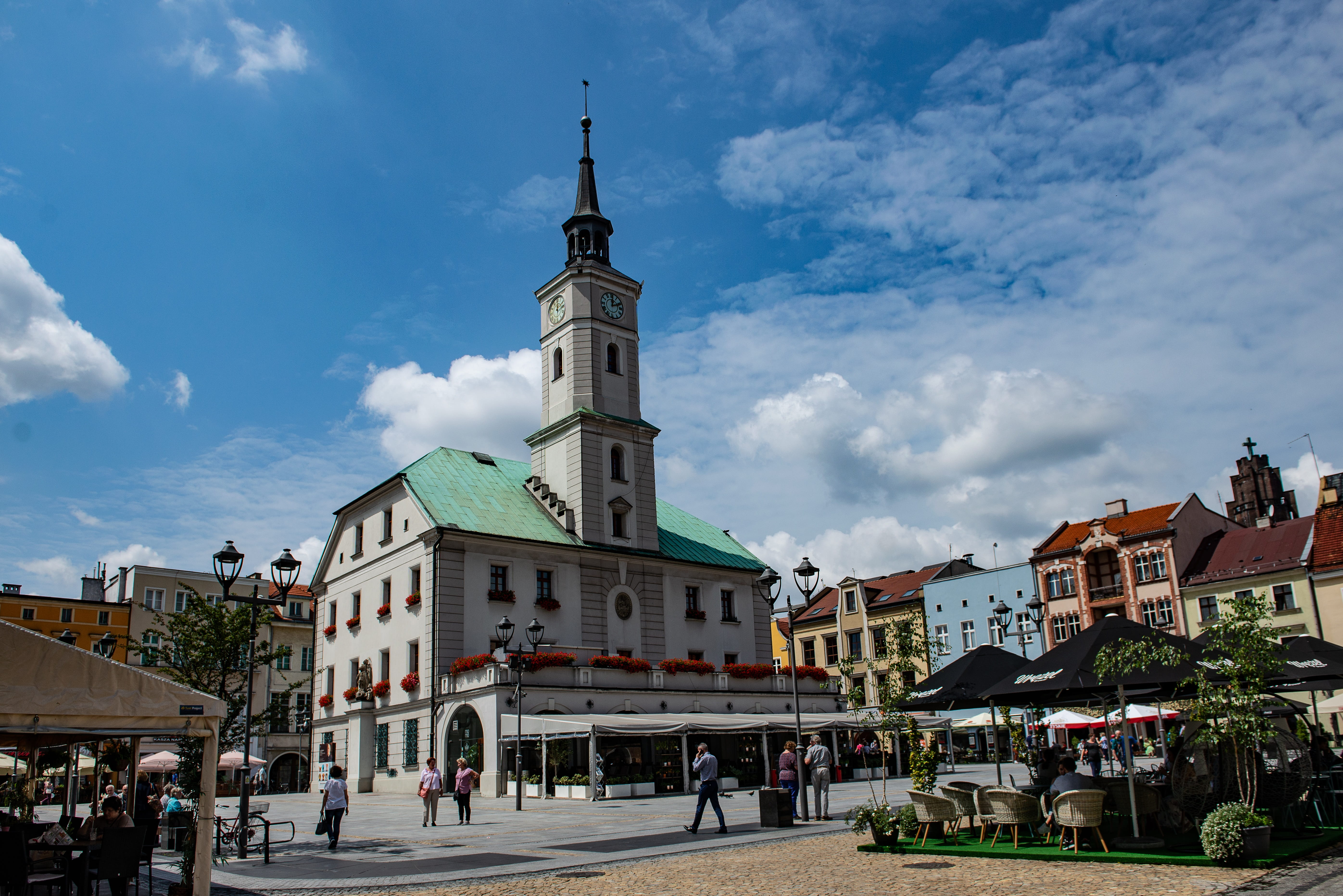 clouds, group of people, poland, real people, religion, sky, city, nature, day, building exterior, outdoors, built structure, summer, street, belief, 5K, HD Wallpaper