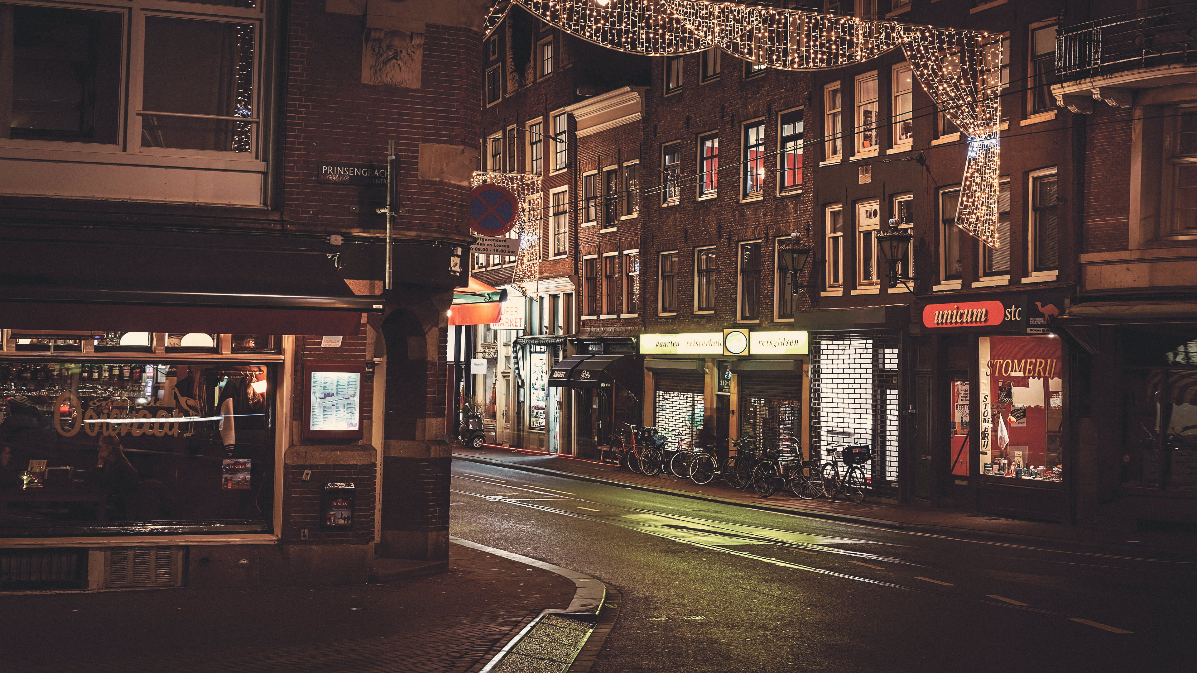 non-western script, photography, text, lighting equipment, Amsterdam, no people, built structure, architecture, bicycles, outdoors, mode of transportation, HD Wallpaper
