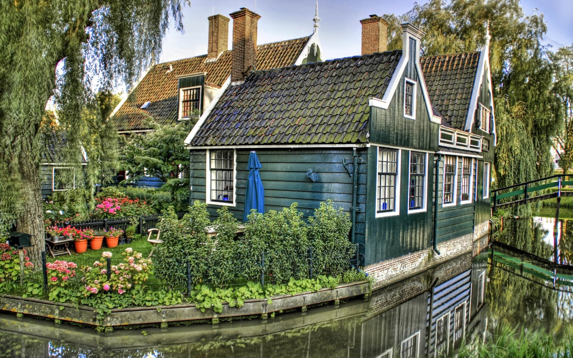 famous Place, window, british Culture, nature, built Structure, residential Building, travel, netherlands, river, green Color, old-fashioned, plant, uK, HD Wallpaper
