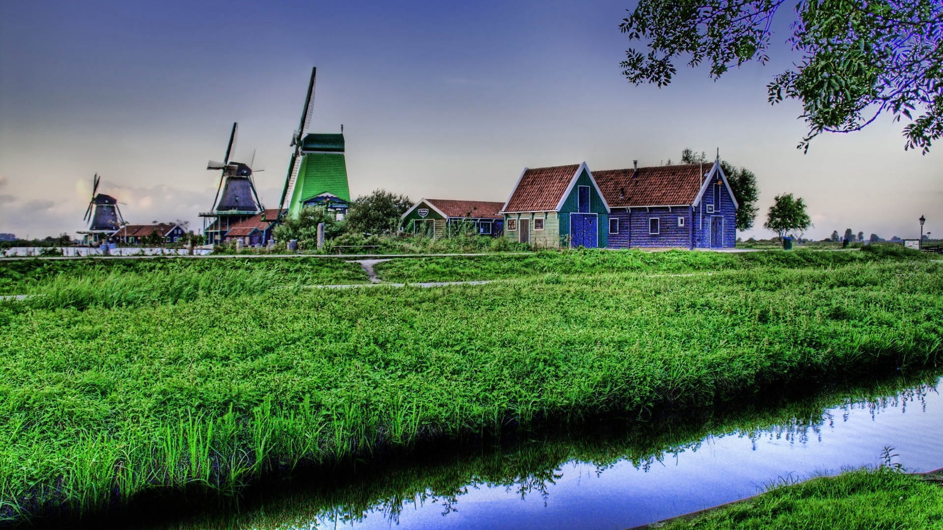 herbs, nature, grass, fuel and power generation, old, kinderdijk, sky, dutch Culture, wind power, water, tranquil Scene, mill, windmill, no people, river, HD Wallpaper