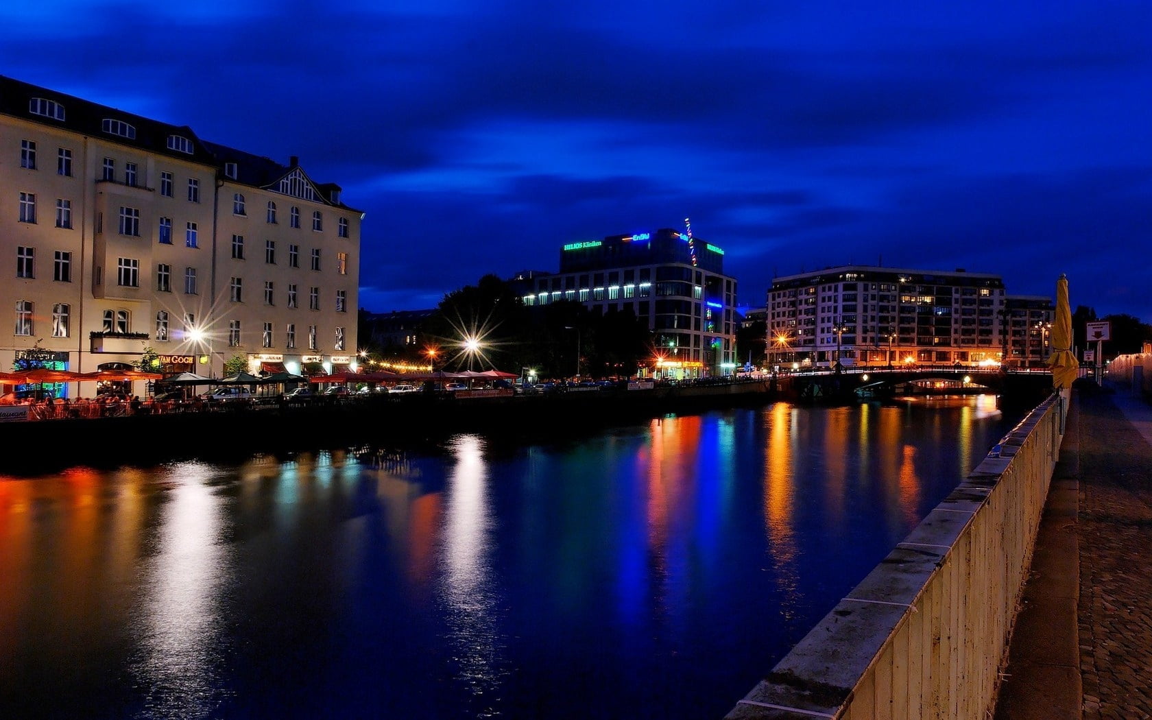 720P, dusk, famous Place, lighting Equipment, city Life, nautical Vessel, architecture, river, dutch Culture, body, blue, beach, berlin, no people, tourism, HD Wallpaper