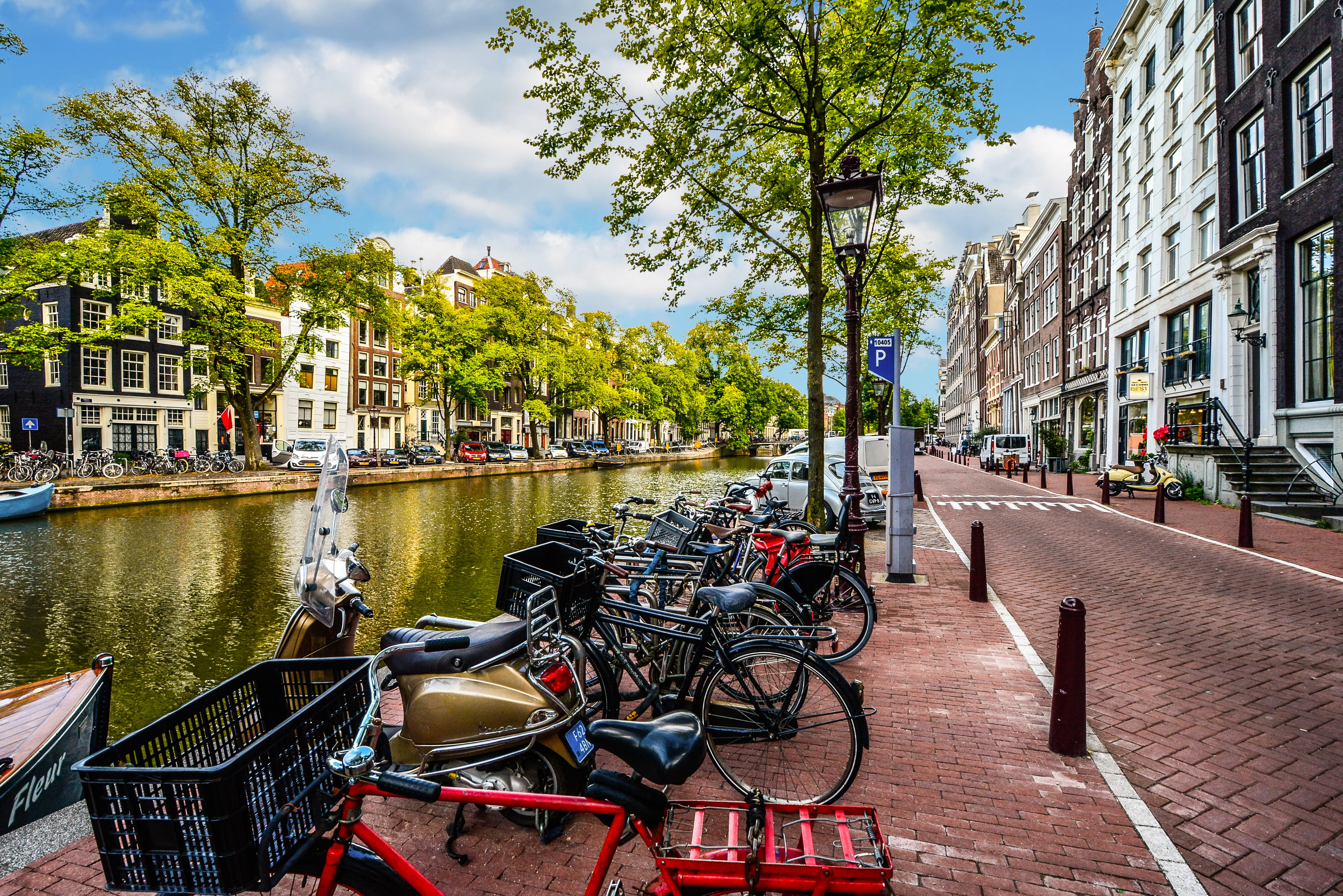 summer, canal, river, travel destinations, cityscape, famous, outdoors, street, nature, transportation, water, transport, city, incidental people, architecture, HD Wallpaper