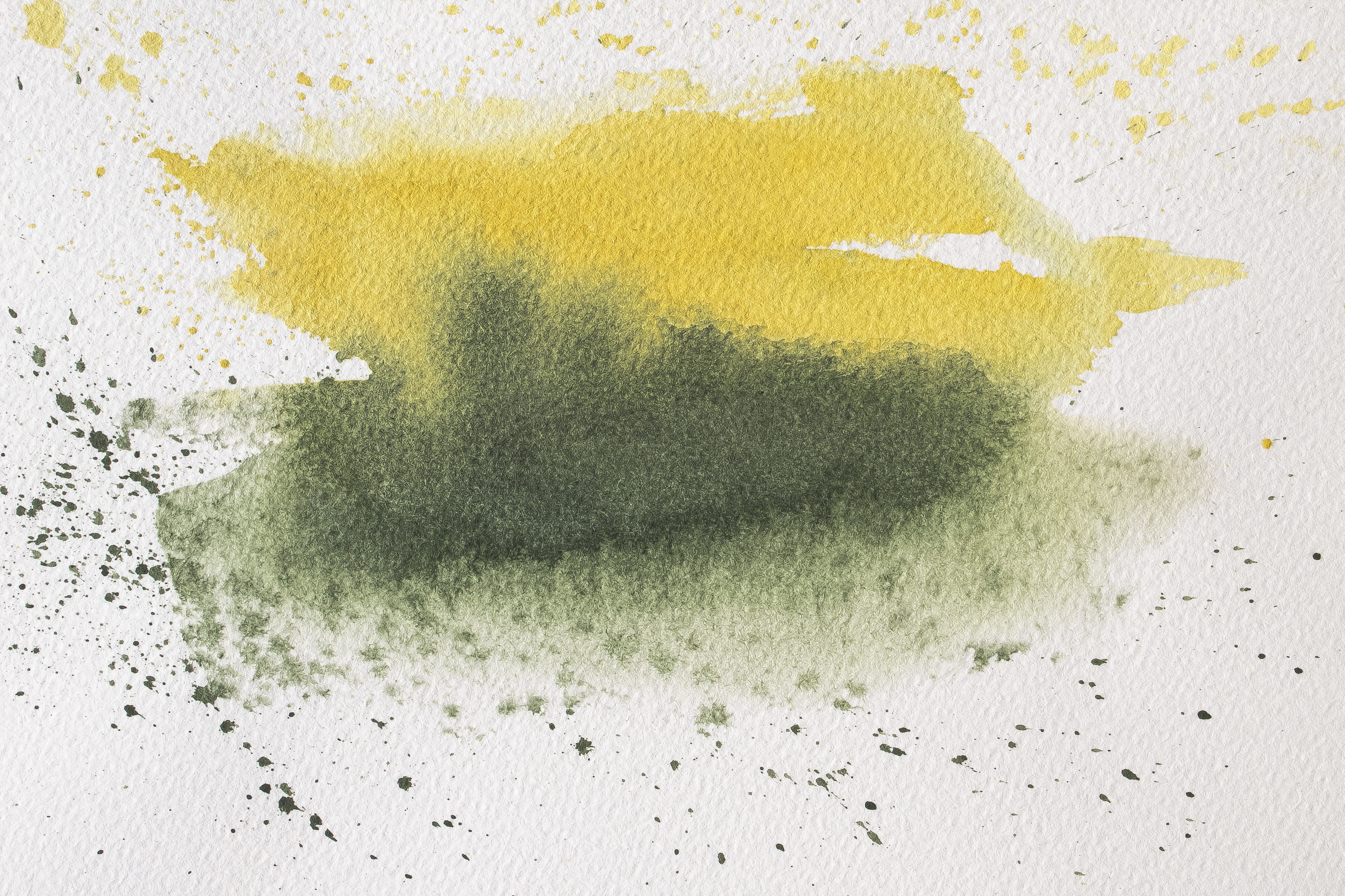 chaos, studio shot, yellow, close-up, soluble in water, indoors, art and craft, watercolour, fund, creativity, white color, serene, paint, backgrounds, HD Wallpaper
