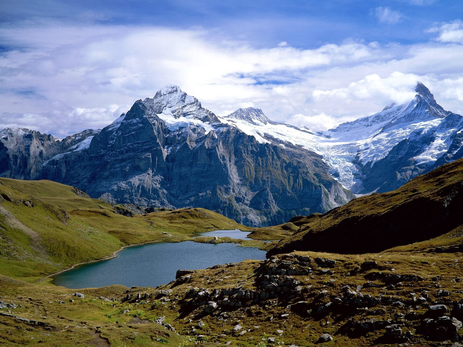 green Color, mountaings, snowcapped mountain, 720P, landscape, high Up, travel, blue, water, rock - Object, mountains, environment, mountain, scenics - nature, HD Wallpaper
