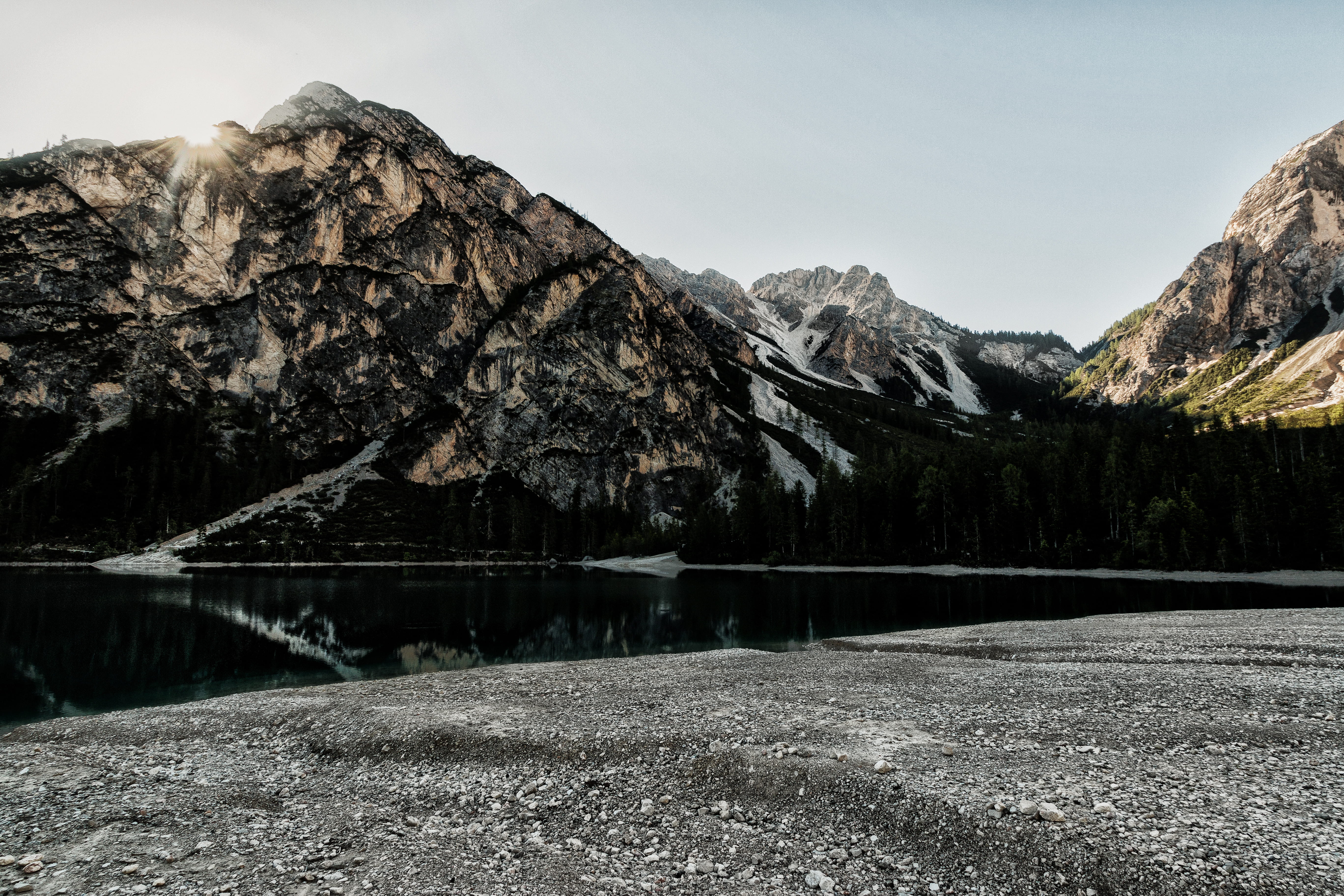reflections, scenics - nature, 5K, lake, tranquility, scenic, valley, mountain, solid, snow, mountain range, mountain peak, outdoors, landscape, mountains, HD Wallpaper