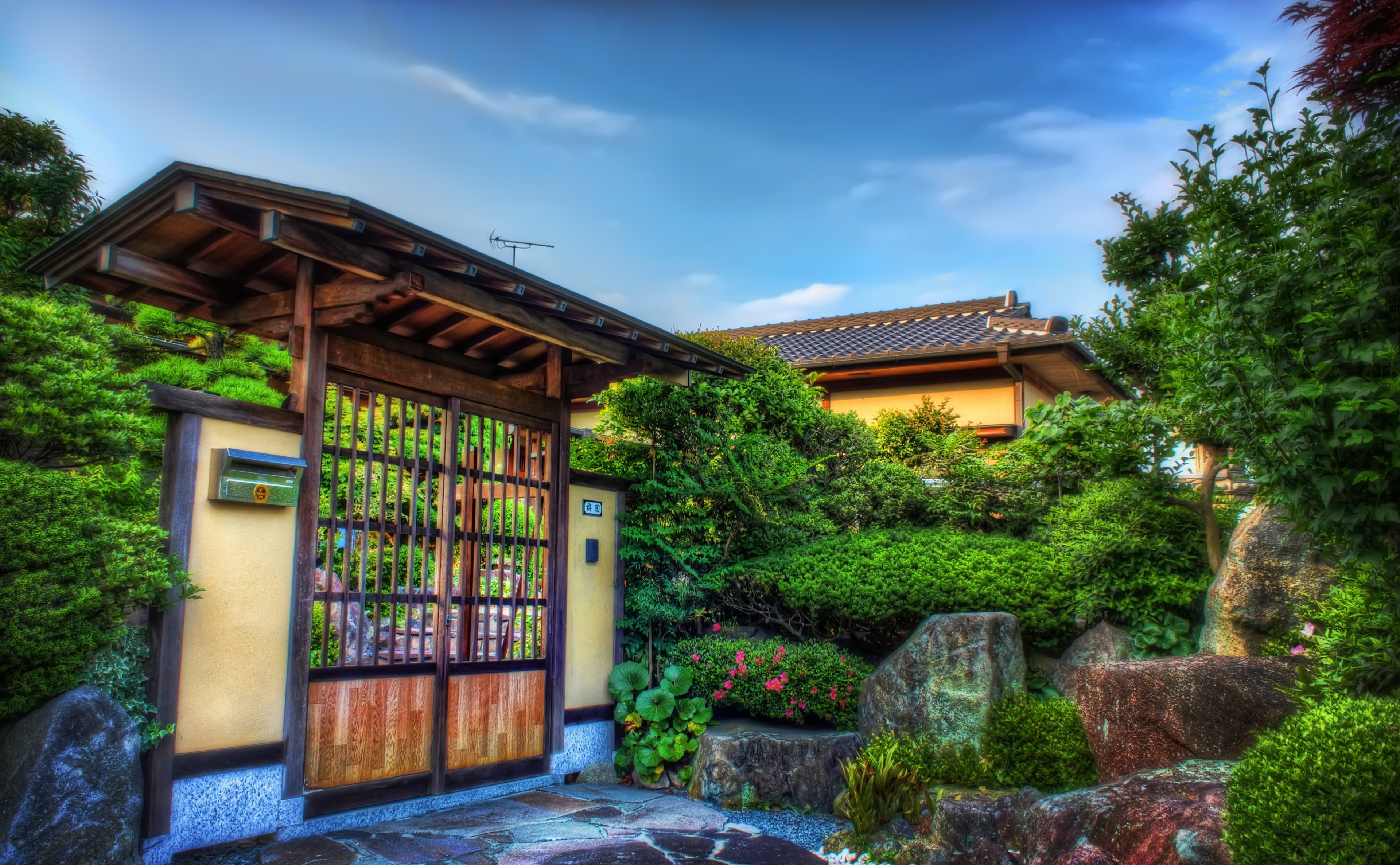 wood - material, beautiful, outdoors, Topaz Adjust, Japan, Aichi Prefecture, entrance, footpath, Photomatix Pro, architecture, no people, wooden, built structure, HD Wallpaper