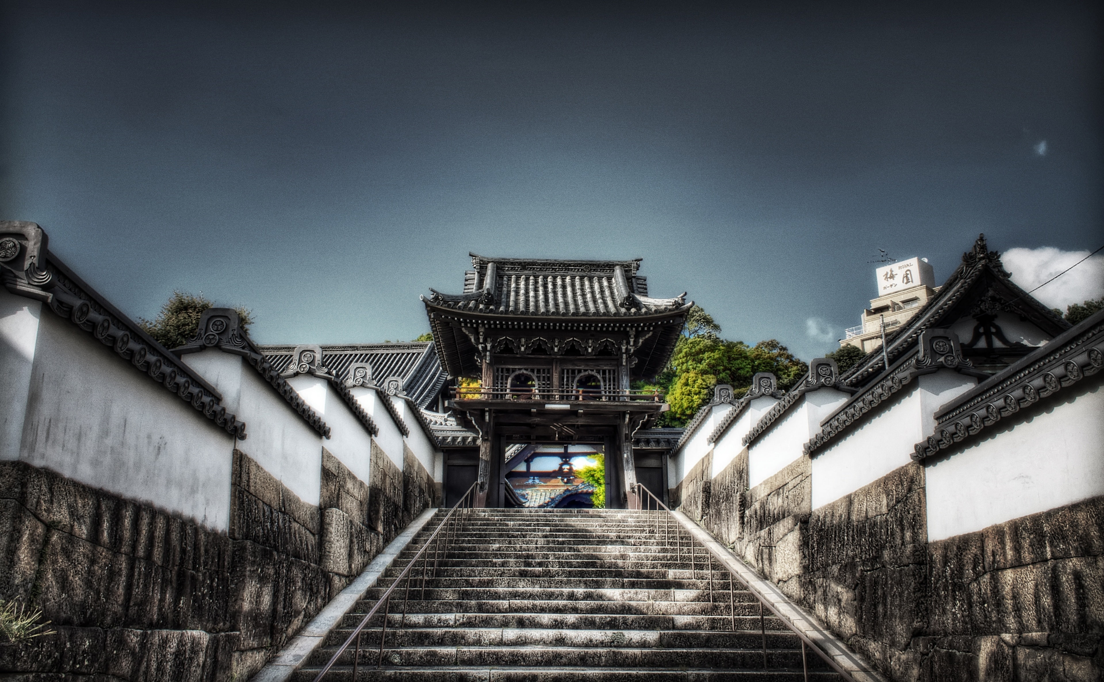 Photography, zuinenji, architecture, steps and staircases, Topaz Adjust, outdoors, Aperture, Buildings, day, Aichi Prefecture, Buddhism, no people, Landscape, HD Wallpaper