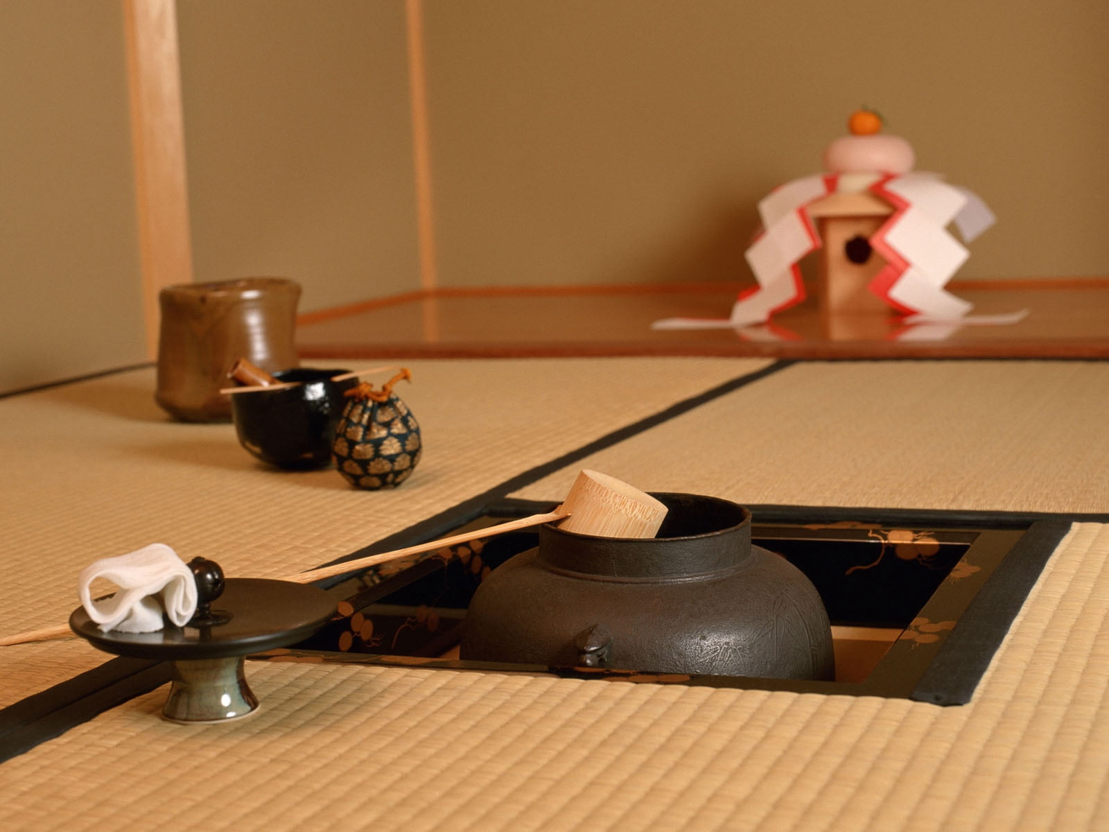 japan, chinese Culture, bamboo - Material, art and craft, figurine, bottle, container, house, drink, representation, tea, table, relaxation, cultures, tea ceremony, HD Wallpaper