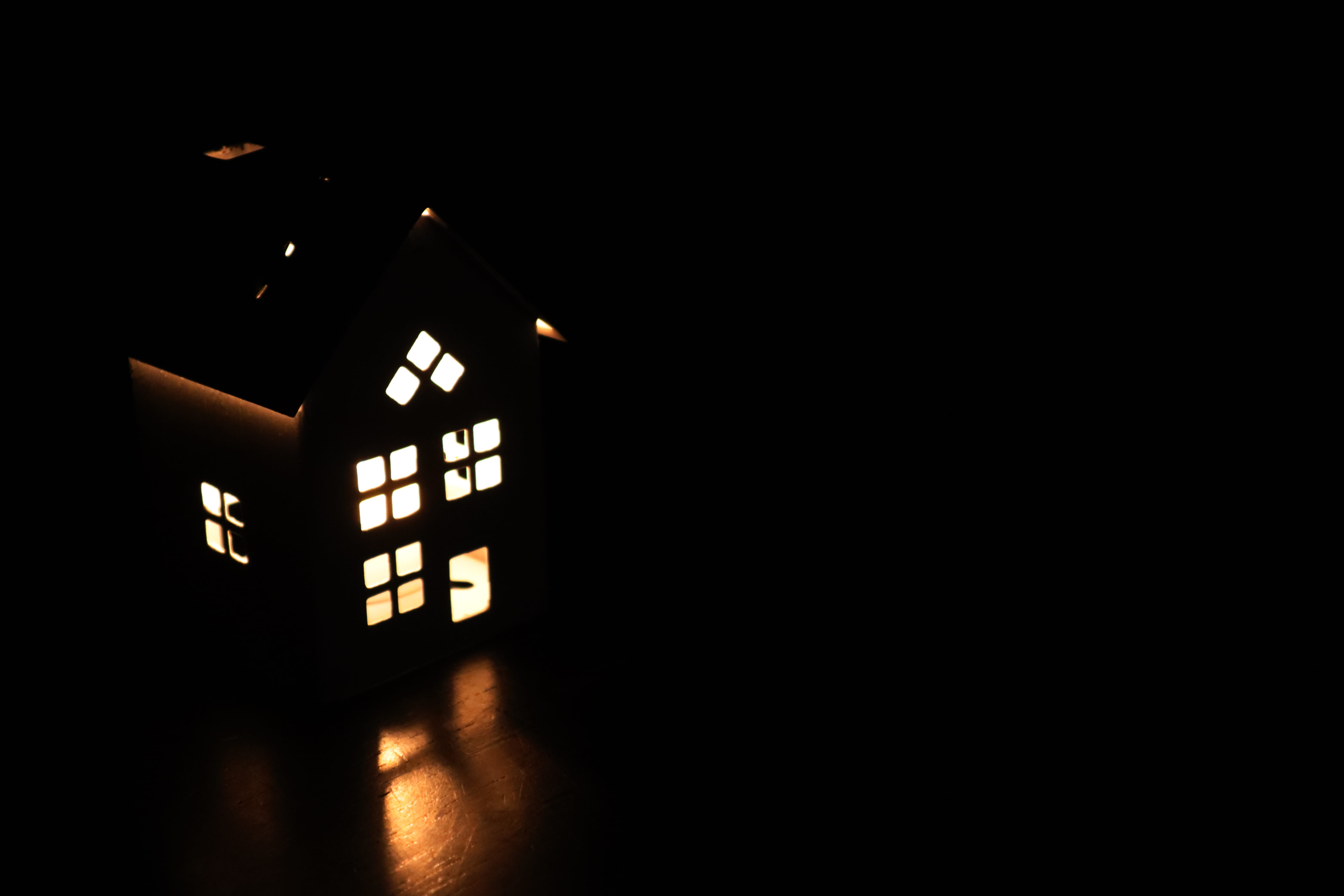 metal, night, 5K, business, light, nature, electric lamp, shadow, building, tiny house, little house, illuminated, architecture, dark, christmas, lighting equipment, HD Wallpaper