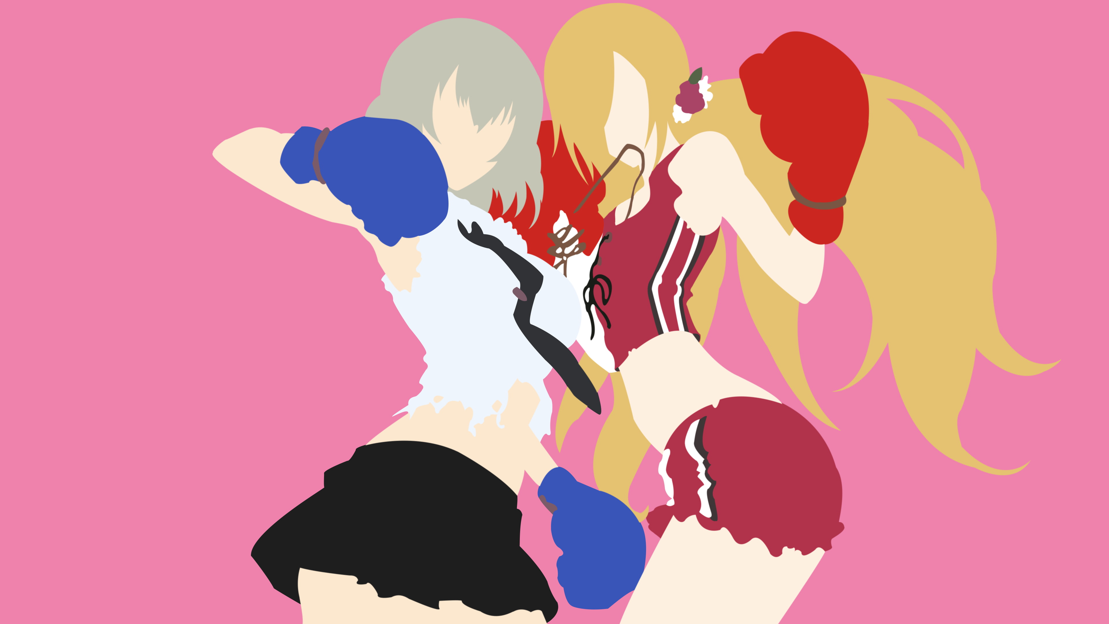 adult, copy space, side view, emotion, two people, 4K, heart shape, togetherness, human body part, men, Binbougami ga!, studio shot, anime girls, Sakura Ichiko, HD Wallpaper
