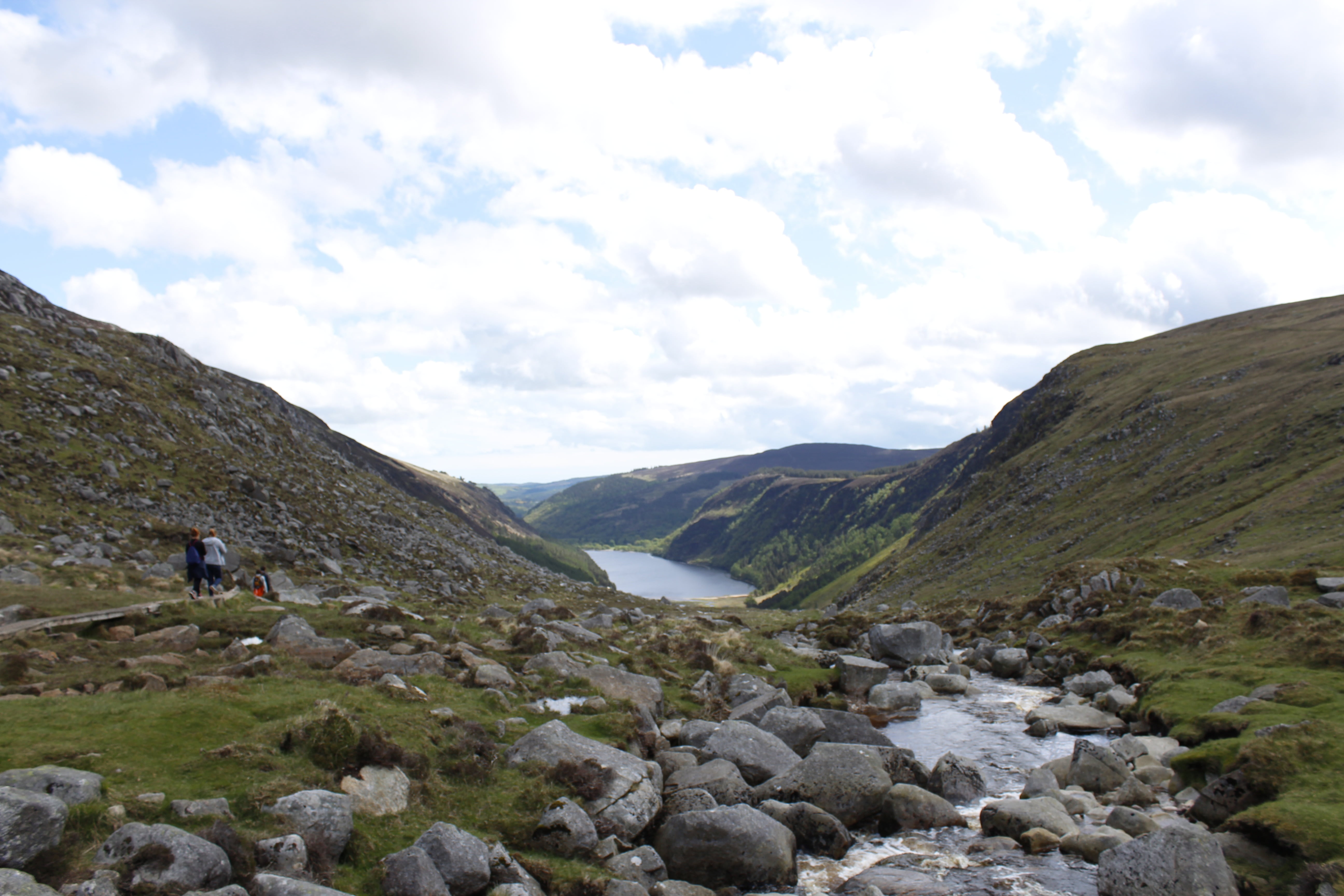 glendalough, peaceful, rock - object, travel, non-urban scene, season, outdoors, rock, environment, mountain range, scenics - nature, river, lifestyles, HD Wallpaper