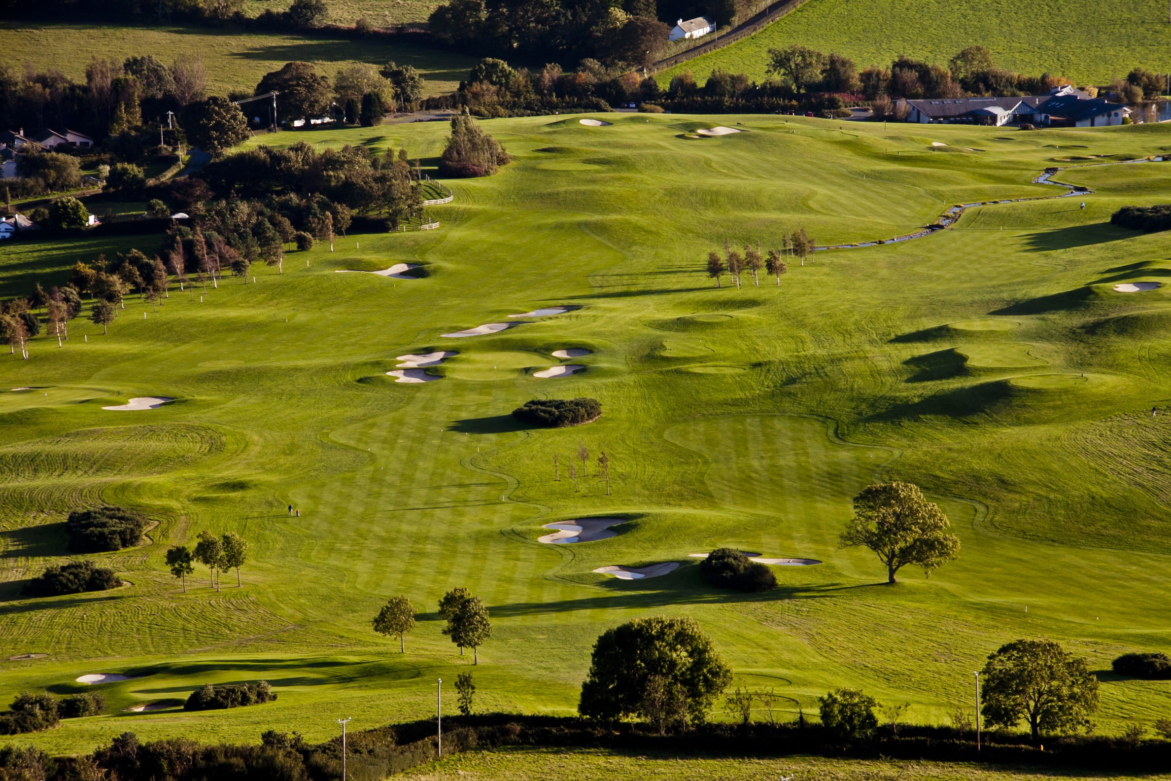 landscape, outdoors, scenics - nature, environment, beauty in nature, no people, green Color, day, scenics, high angle view, nature ireland, green - golf course, HD Wallpaper